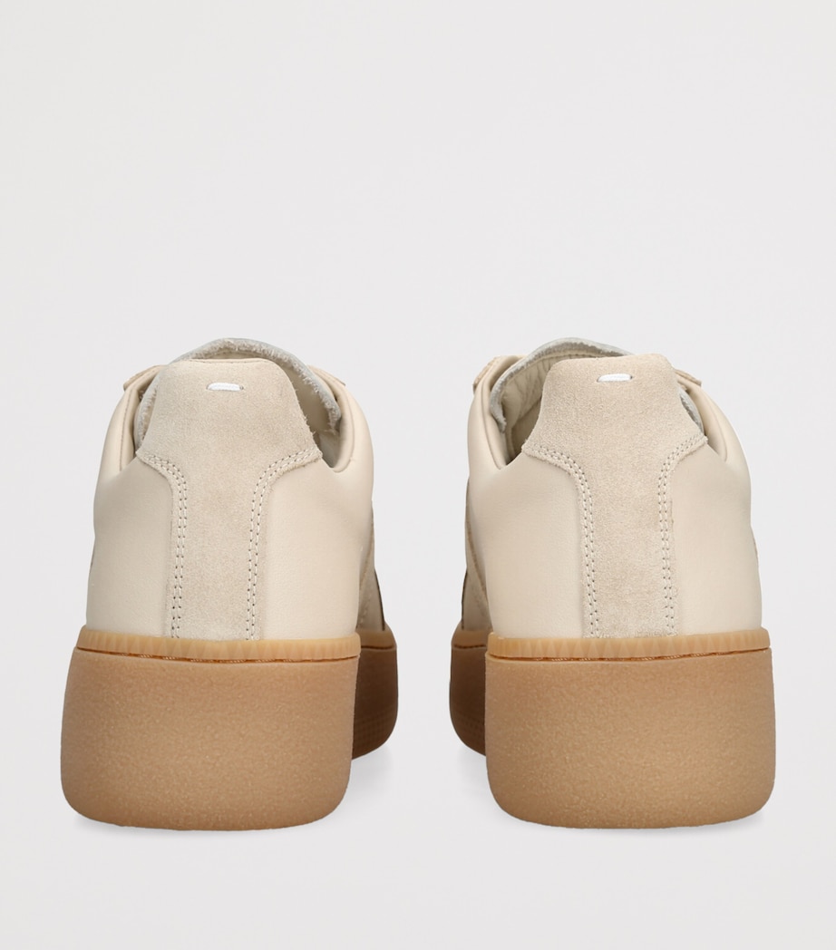 Leather-Suede Chunky Replica Sneakers BEIGE Image 2