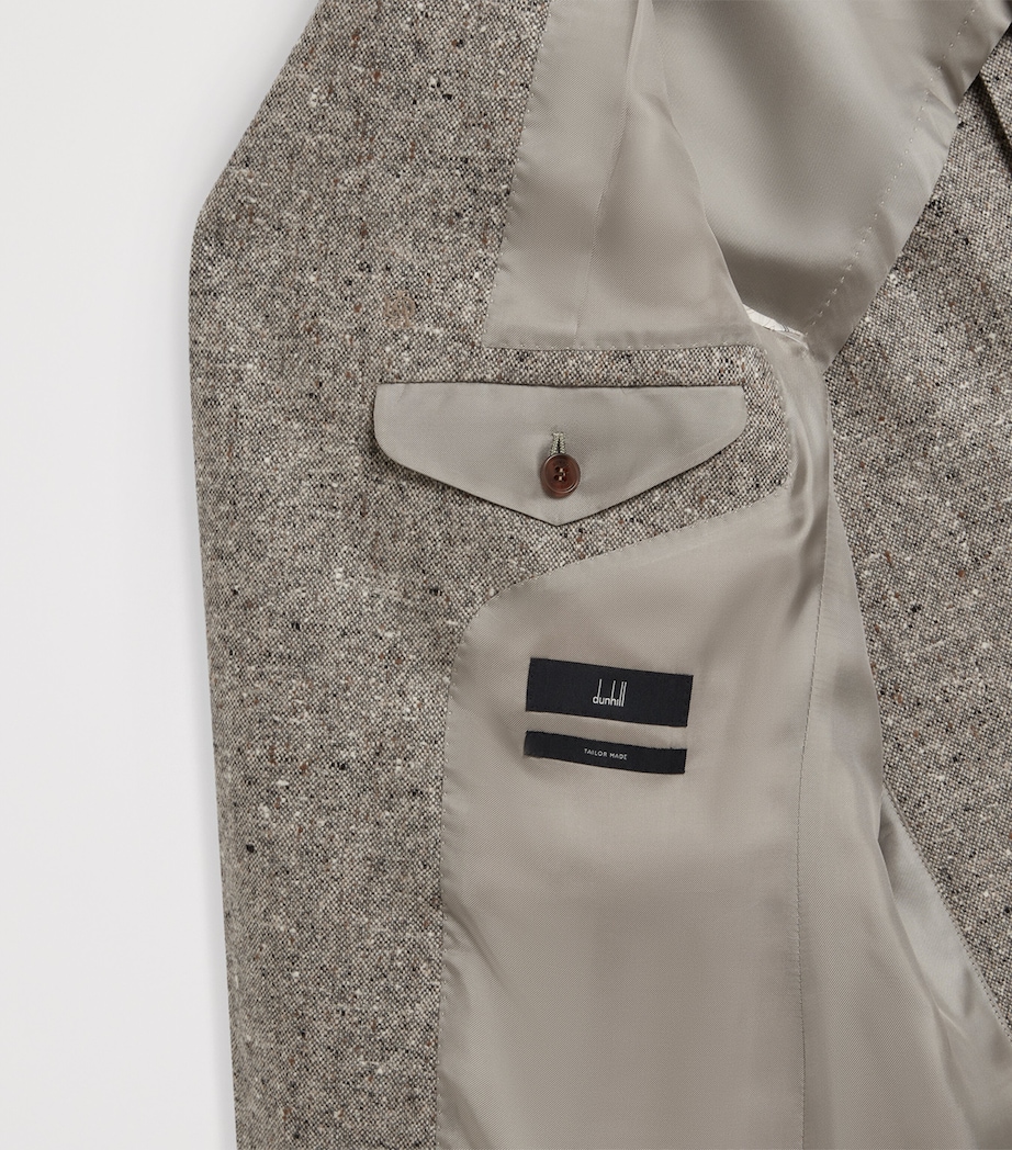 Wool Donegal Tweed Bourdon Blazer 086OATMEAL GREY Image 7