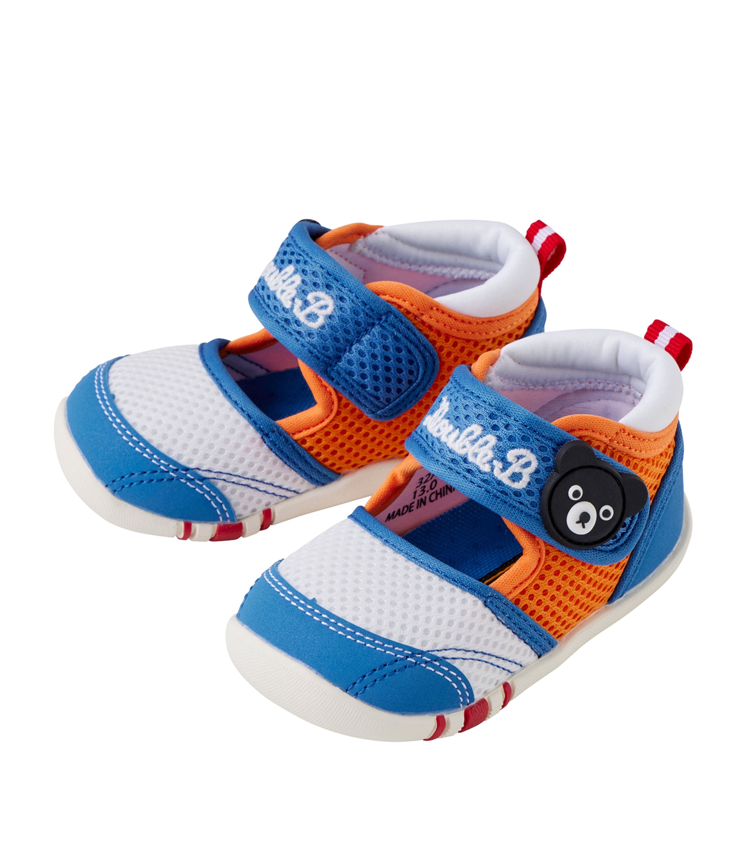 Miki House Kids' Velcro-strap Sandals In Orange