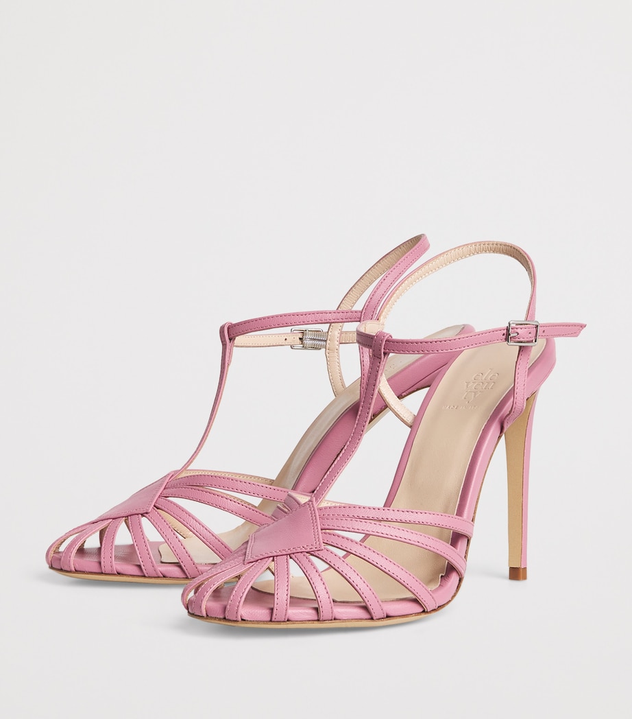 Eleventy Leather Heeled Sandals 120 Antico Image 3