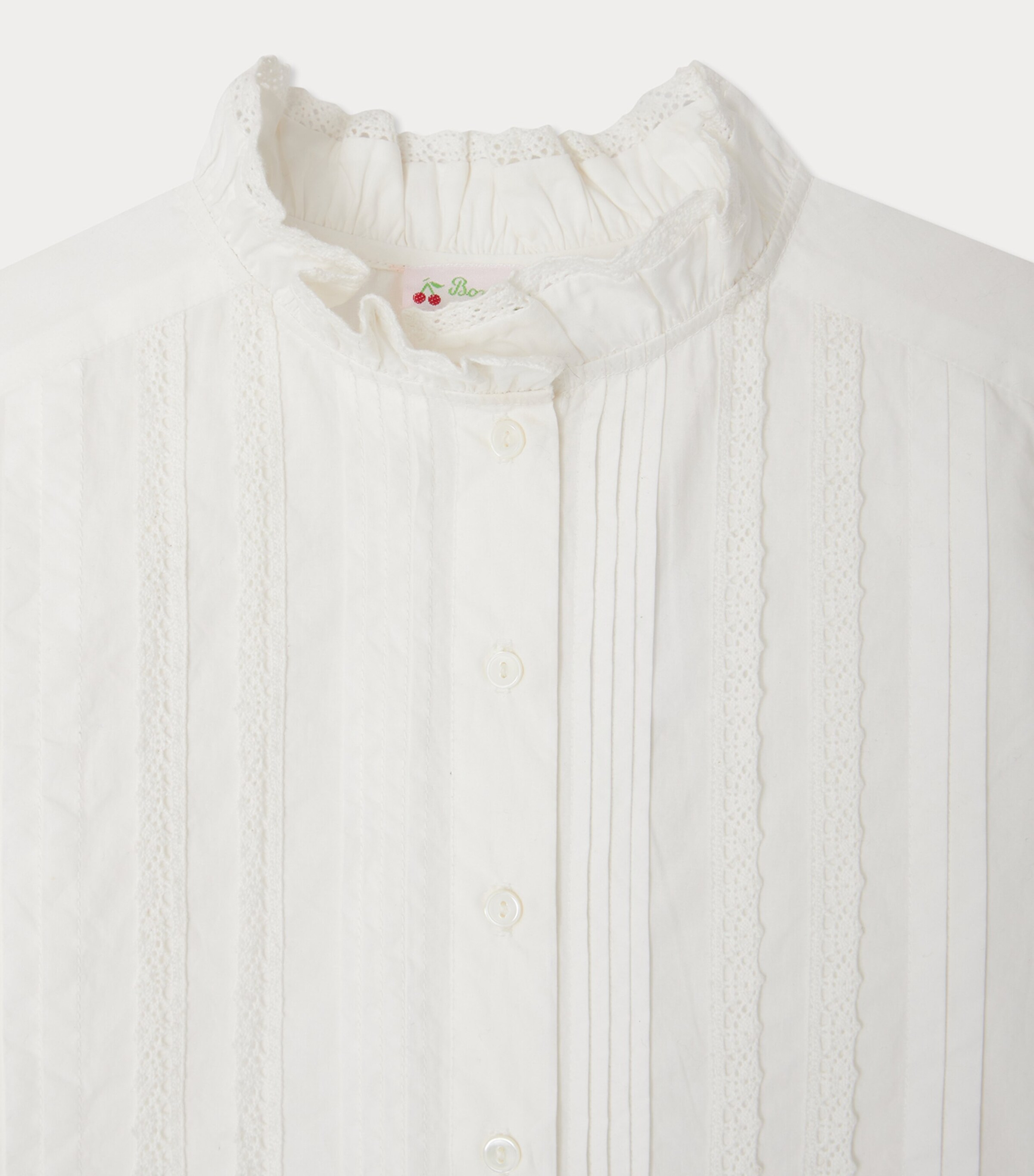 Cotton Poplin Emelia Blouse (10-14 Years) BLANC LAIT Image 3