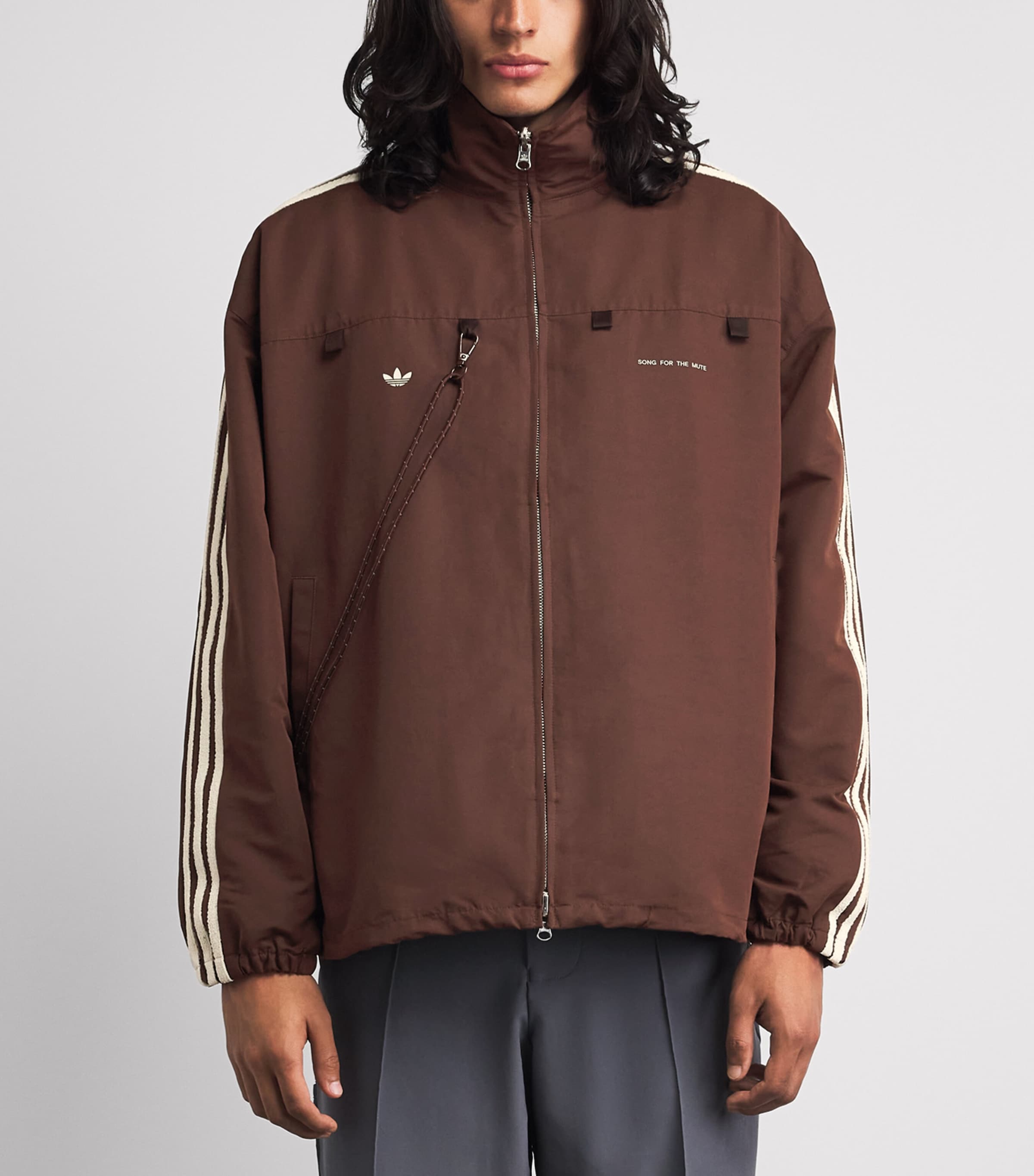 adidas Mens x Song for the Mute Track Jacket Auburn Image 4
