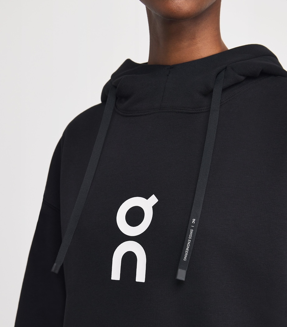 Organic Cotton-Blend Club Hoodie BLACK Image 6