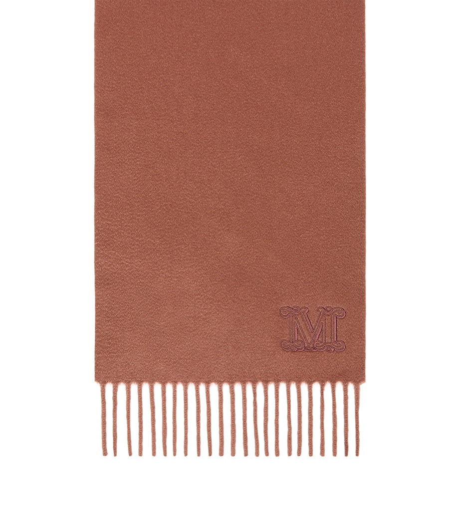 Max Mara Cashmere Monogram Scarf Shaded Pink Image 1