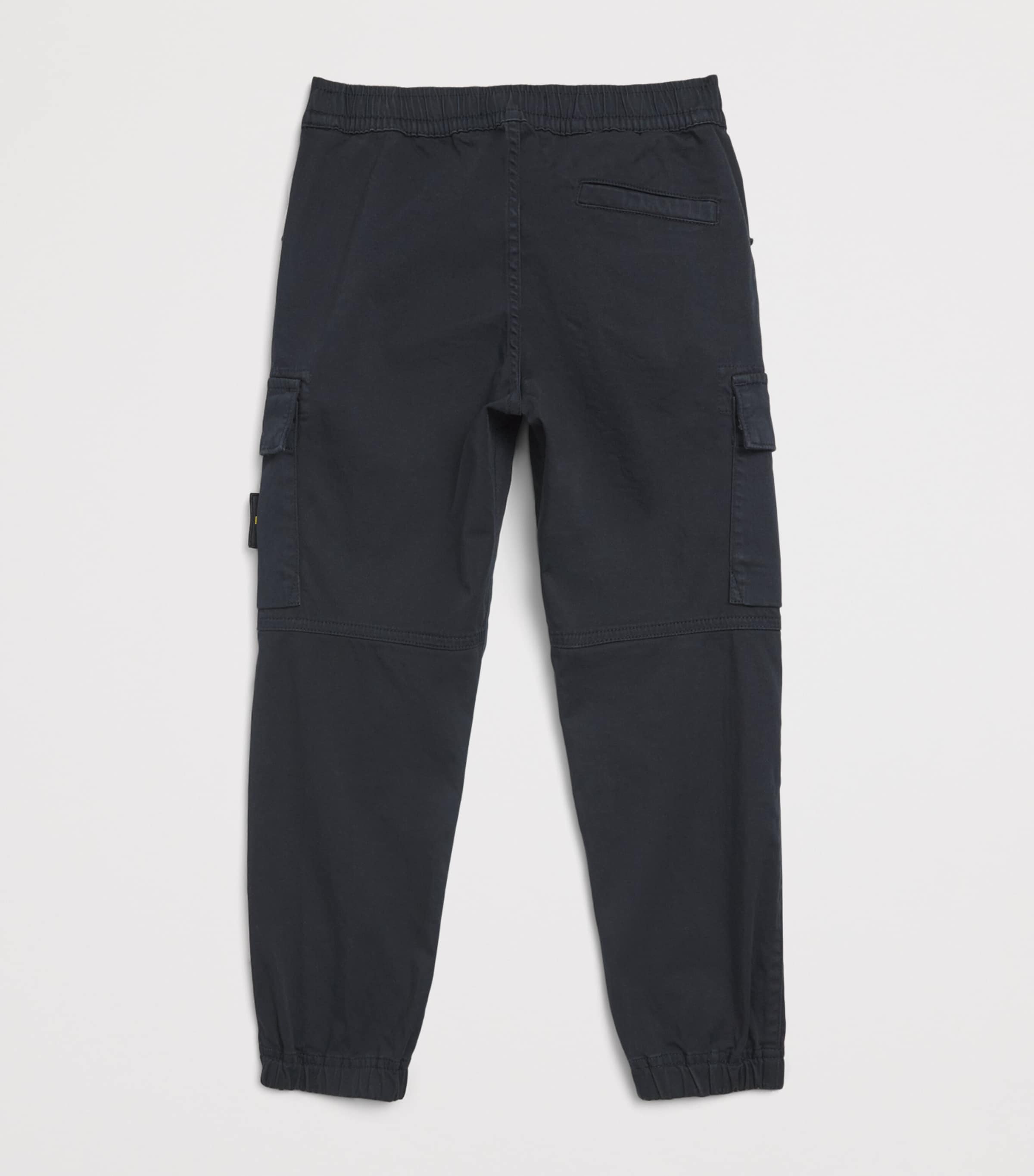 Stone Island Junior Cotton Cargo Trousers (2-14 Years) Black Image 2