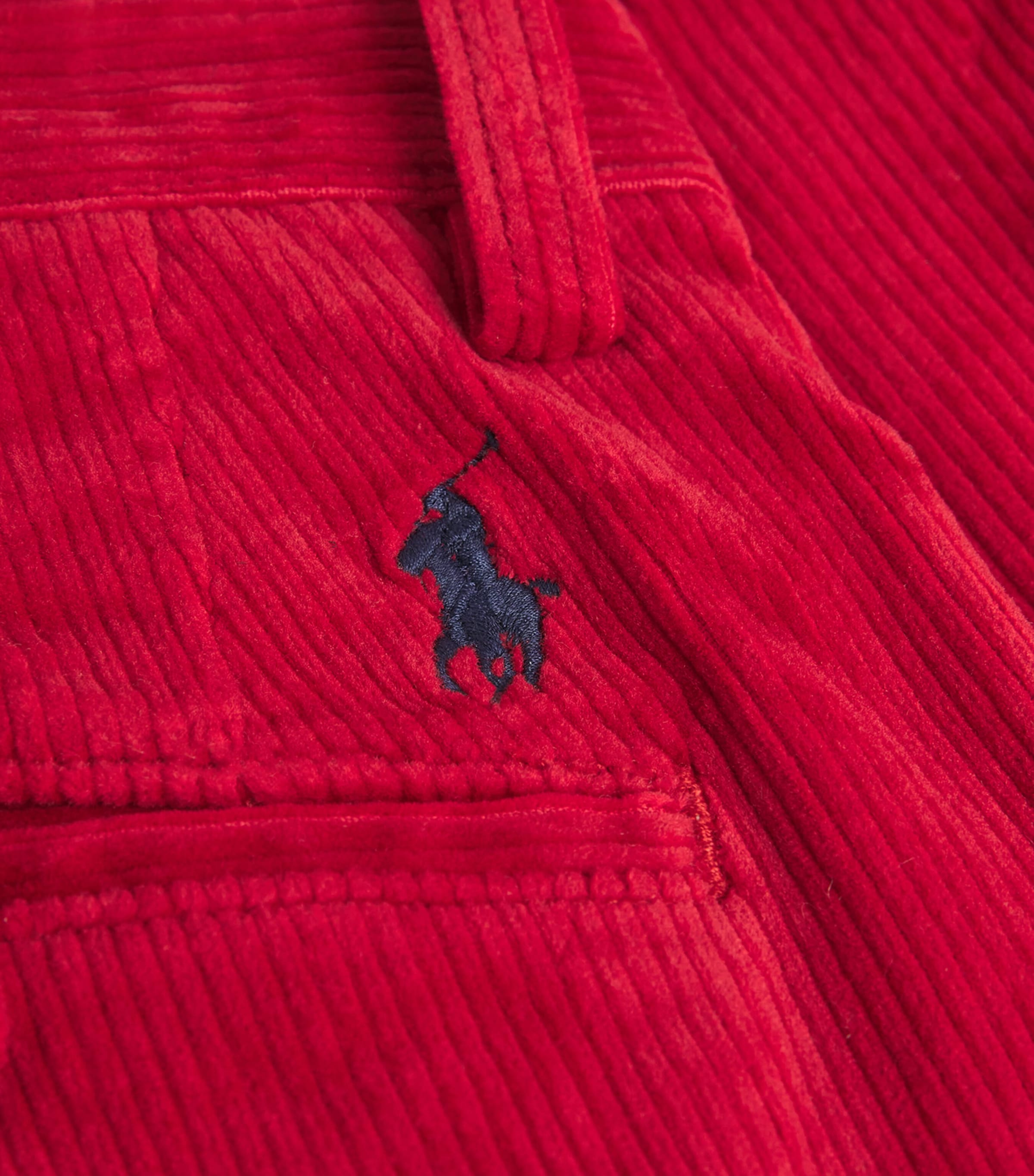 Corduroy Bedford Straight Trousers RED Image 5