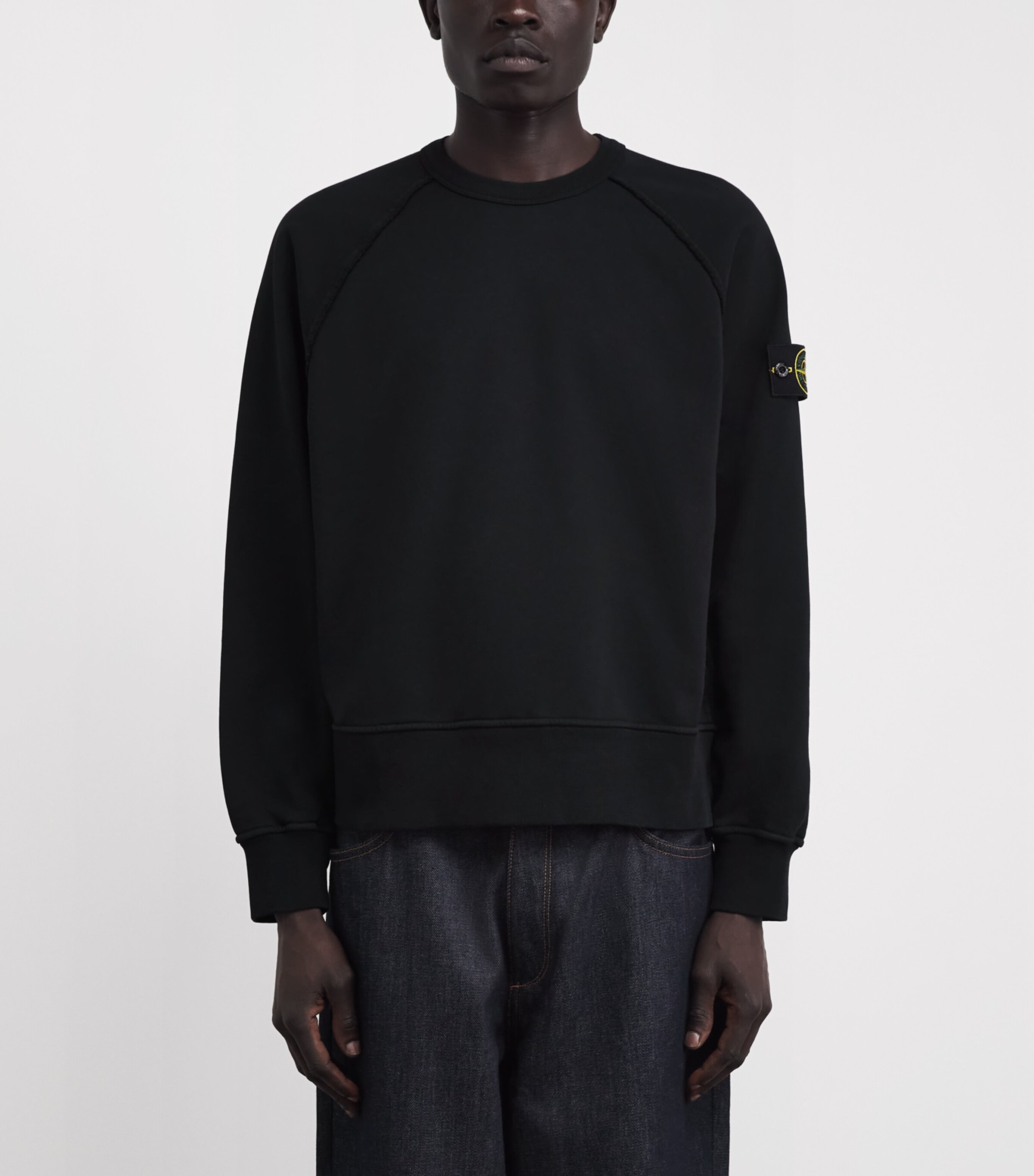 Stone Island Mens Organic Cotton Raglan-Sleeve Sweatshirt Image 4