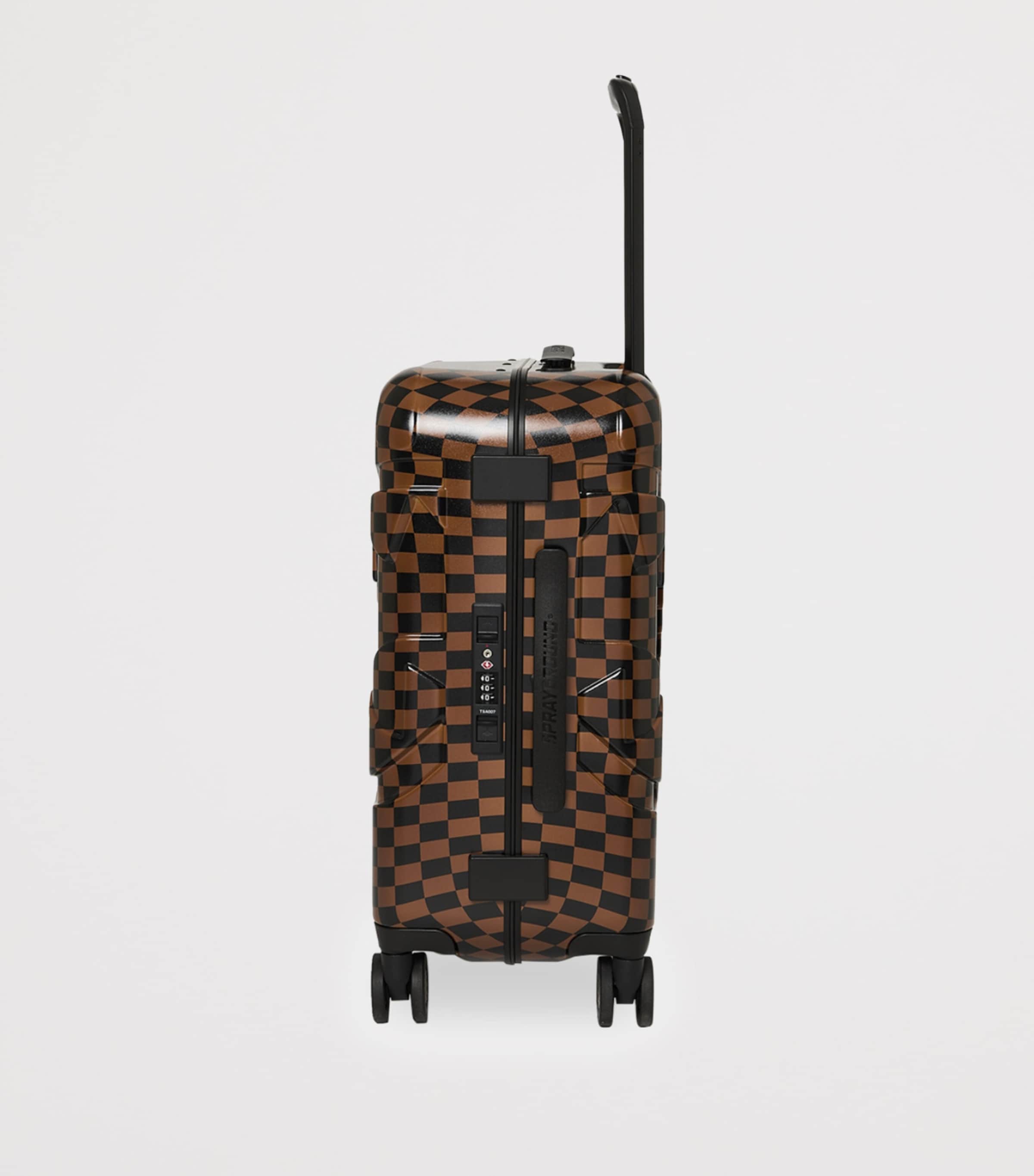 Sprayground Embossed Check Cabin Suitcase (55cm) Red Redemption Image 3