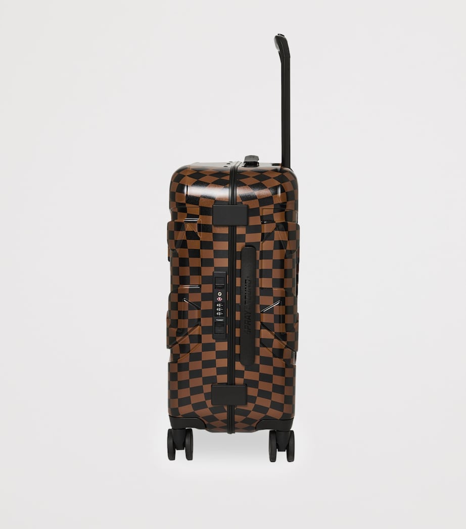 Sprayground Embossed Check Cabin Suitcase (55cm) Red Redemption Image 3