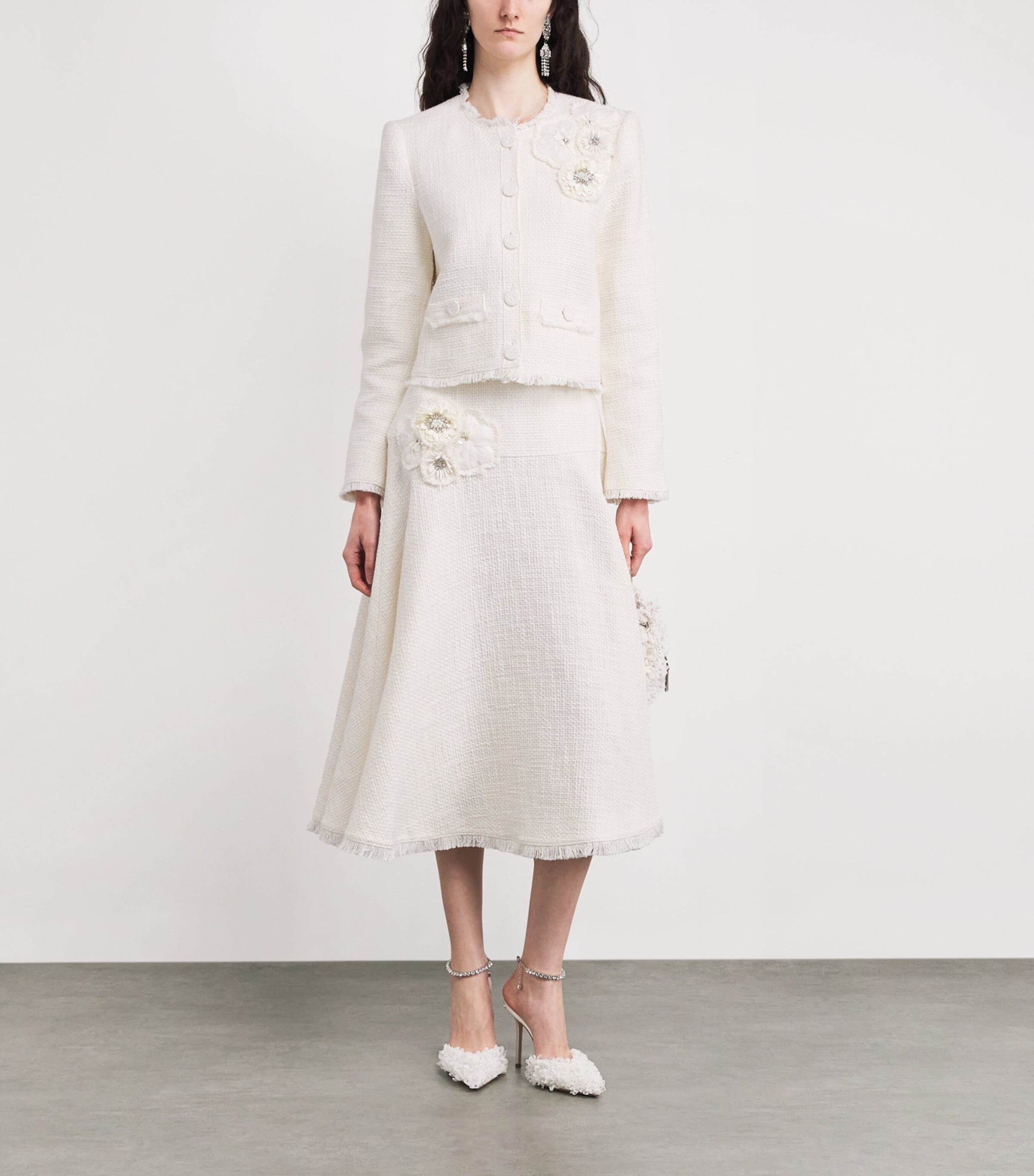 Cotton Henriette Midi Skirt GARDENIA Image 2