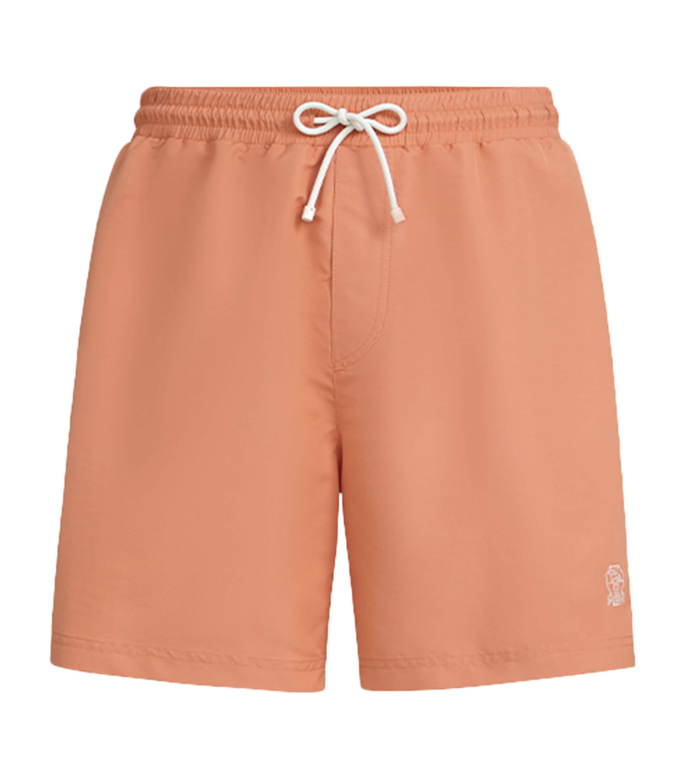 Brunello Cucinelli Mens Embroidered Logo Swim Shorts Image 1