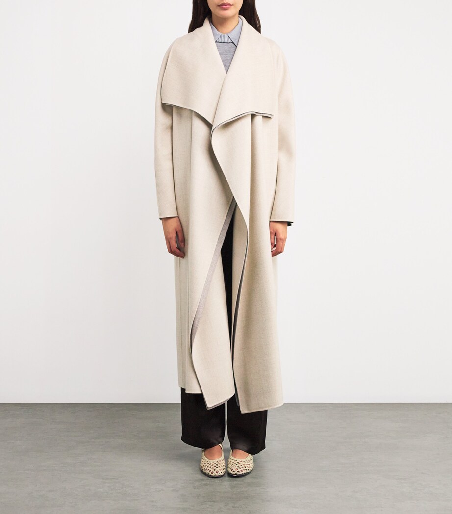 RETORI Womens Wool Double-Shawl Coat Ivory/natural Image 3