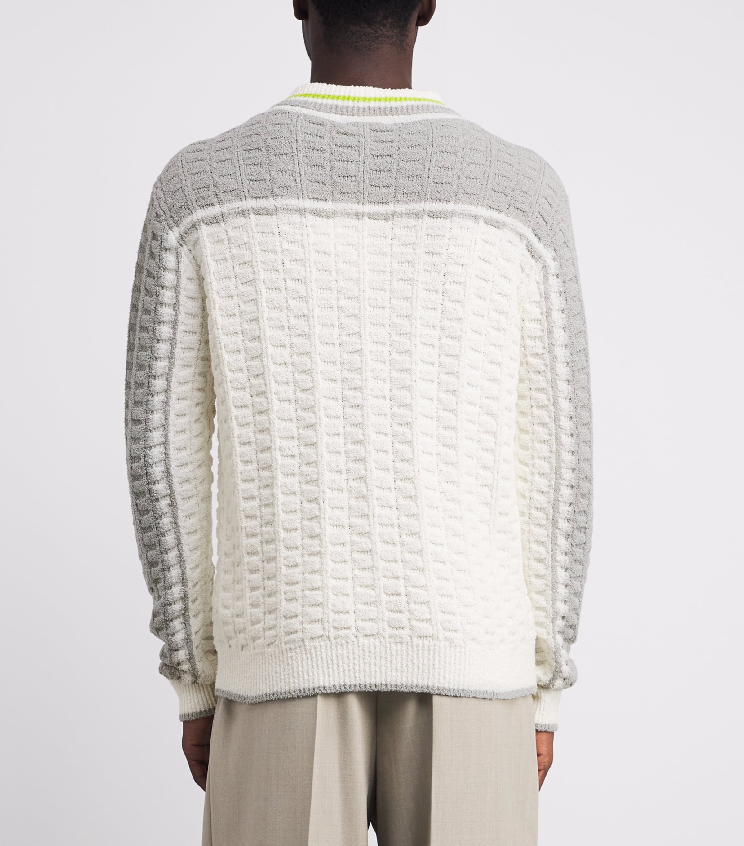 Cotton-Blend Bouclé Polo Shirt WHITE Image 4