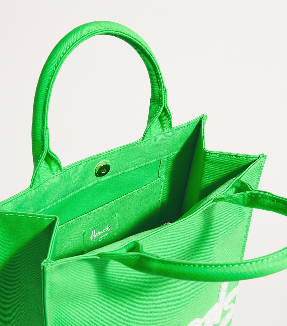 Small Cotton Logo Tote Bag BRIGHT GREEN Image 4