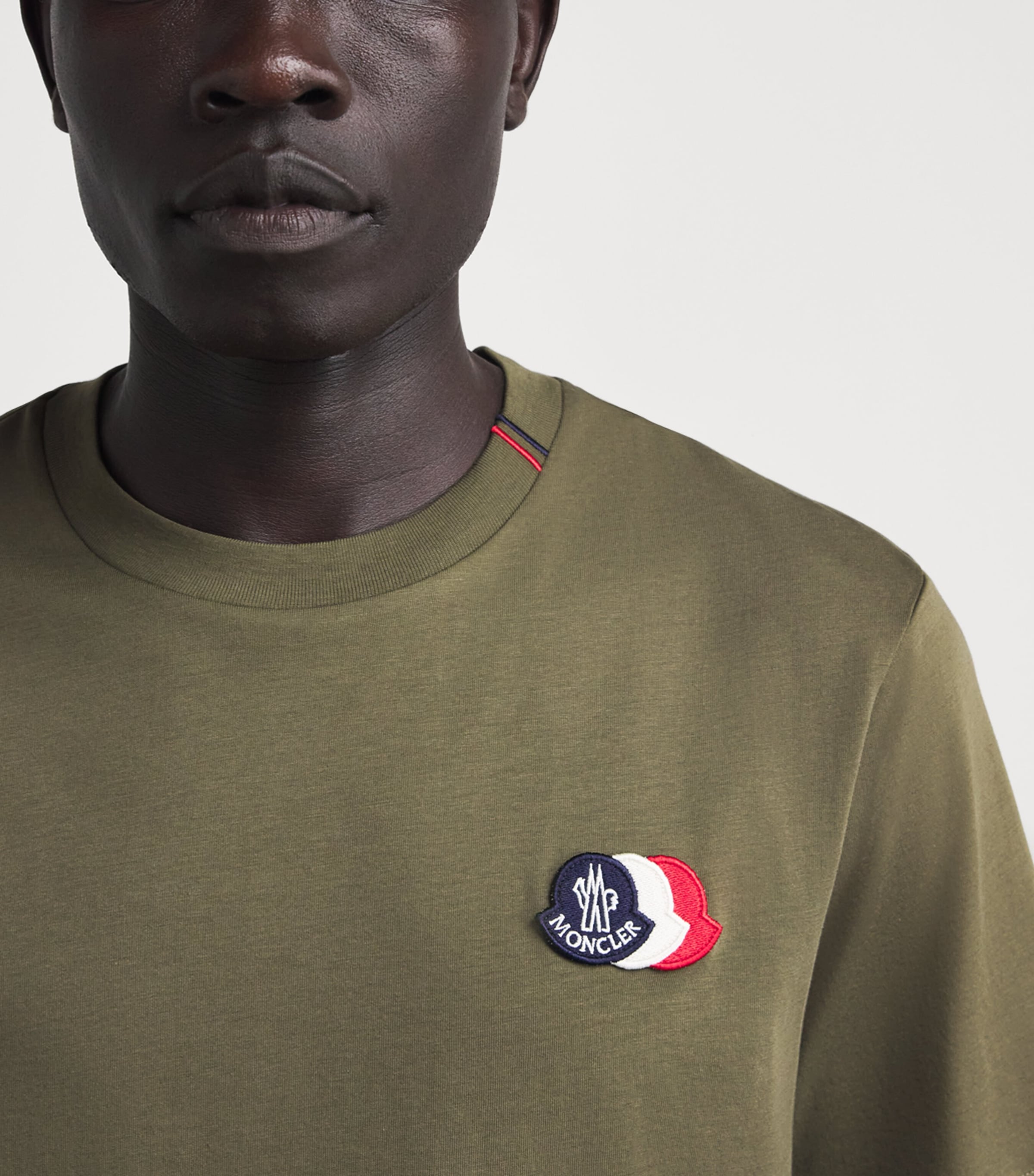 Moncler Mens Cotton Logo Patch T-Shirt Image 3