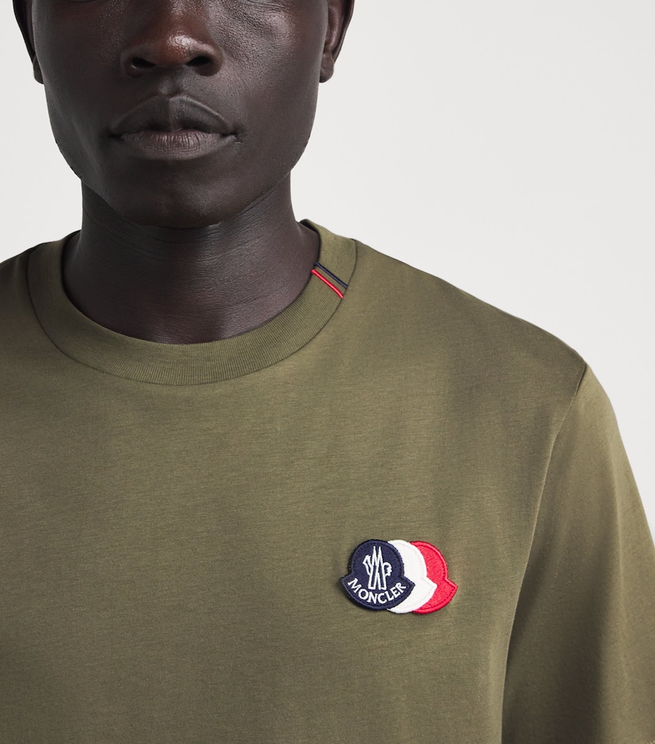 Moncler Mens Cotton Logo Patch T-Shirt Image 3