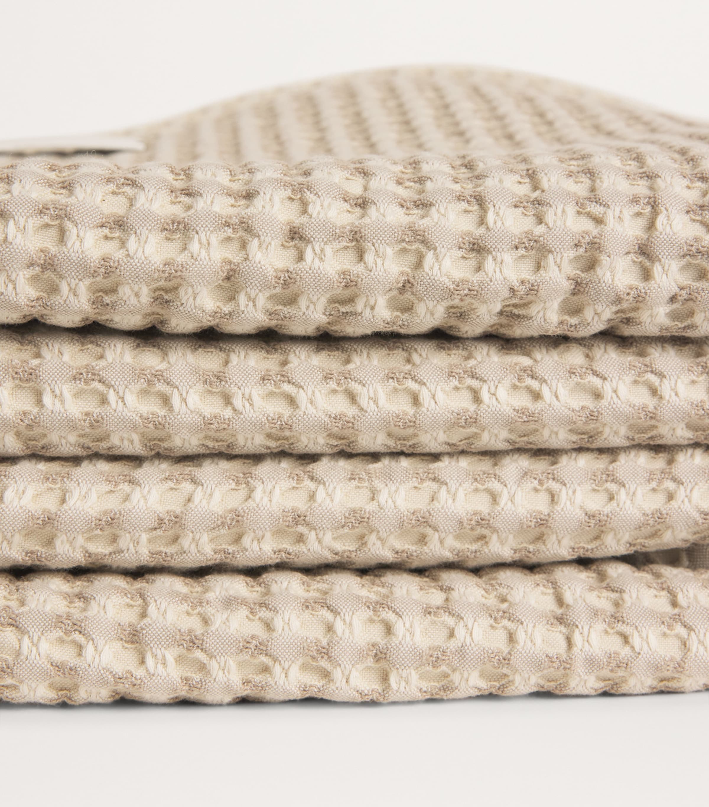 Textured Checkers Throw (310cm x 150cm) NEUTRAL Image 3