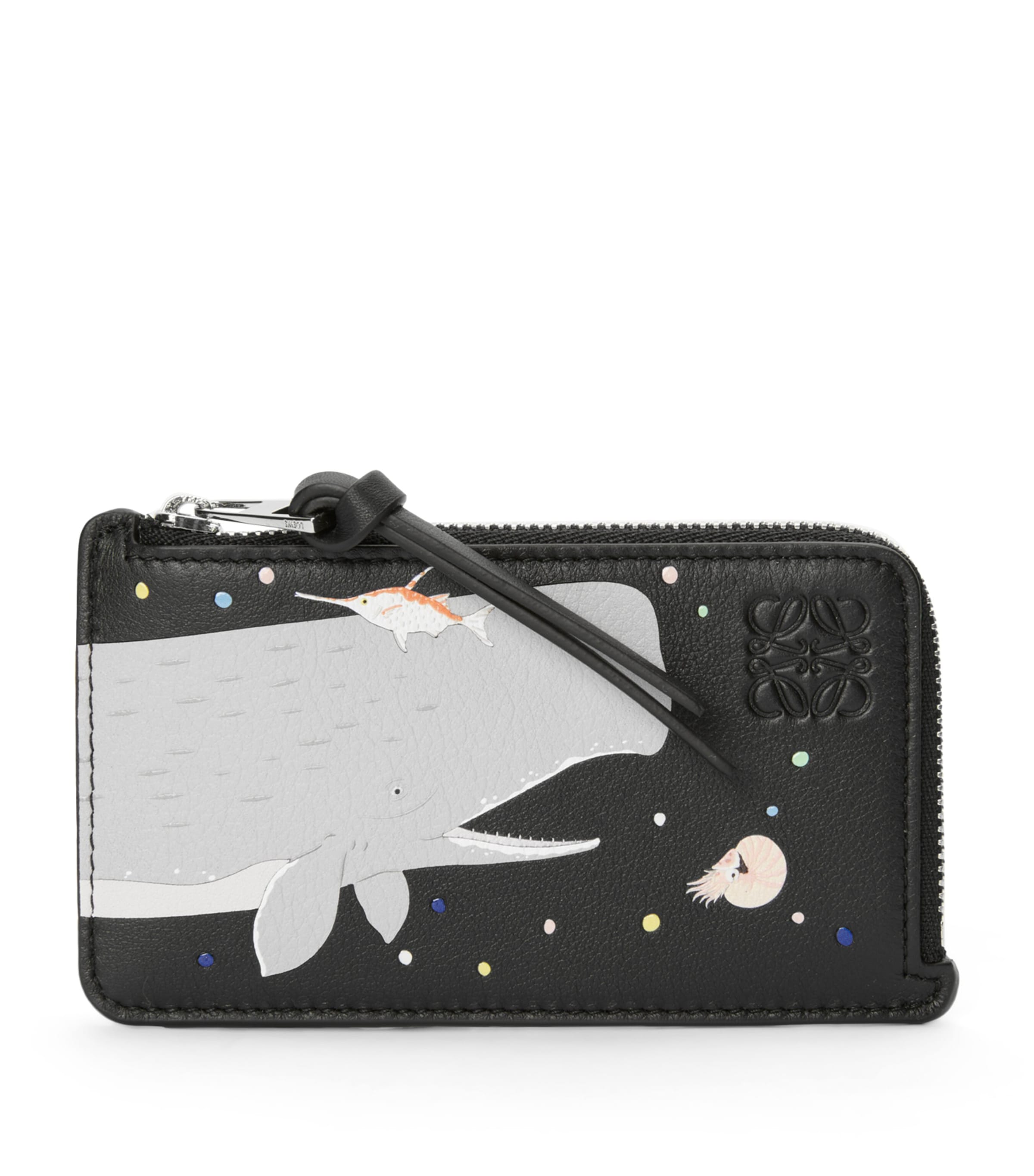 LOEWE Black x Suna Fujita Leather Deep Sea Card Holder | Harrods UK