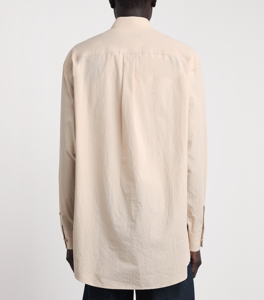 Lemaire Mens Cotton Double-Pocket Shirt Greige/ Image 5