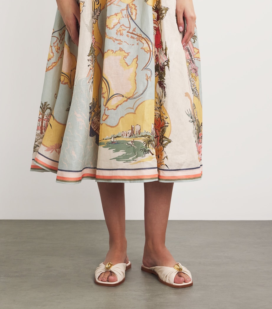 Zimmermann Leather Gleam Slides Vanilla Image 2