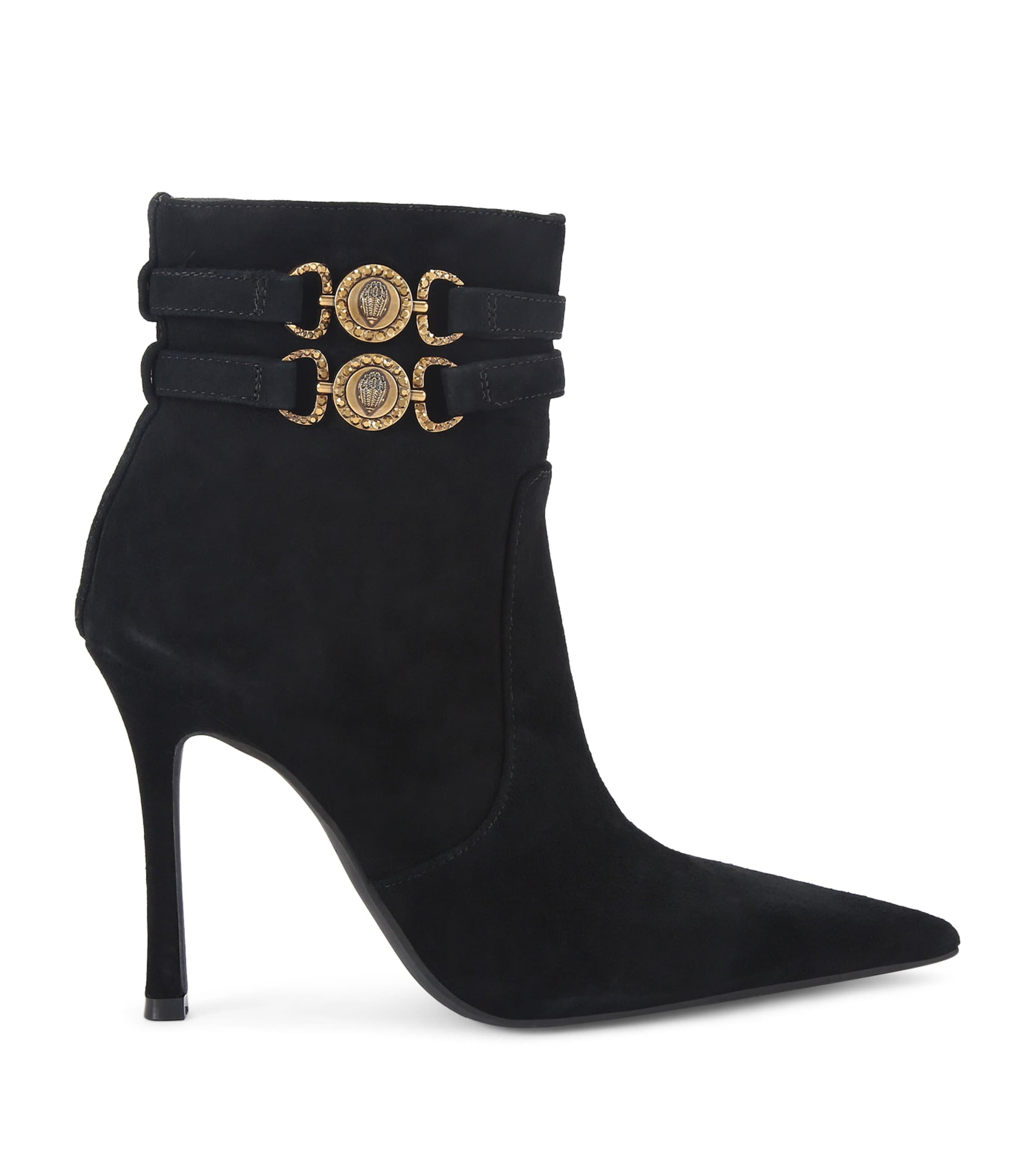 Suede Mansion Ankle Boots BLACK Image 1