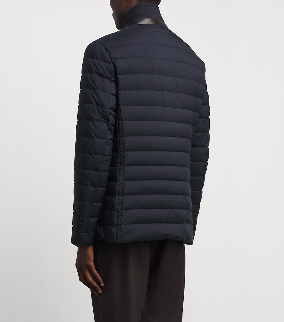 Moorer Mens Quilted Zavyer Jacket Dark Blu Image 5