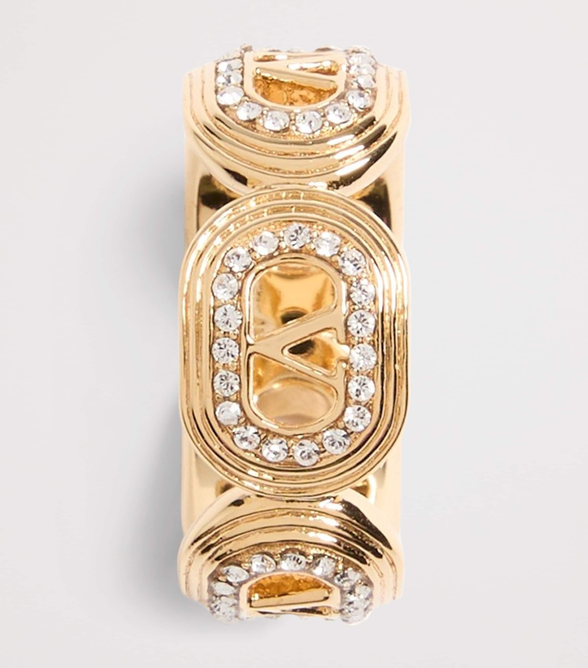 Valentino Garavani Embellished Ovalette VLogo Ring Image 5