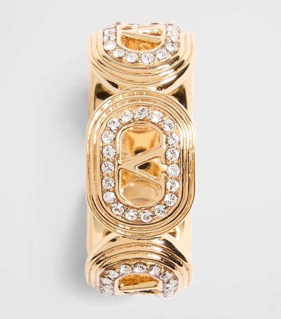 Valentino Garavani Embellished Ovalette VLogo Ring Image 5
