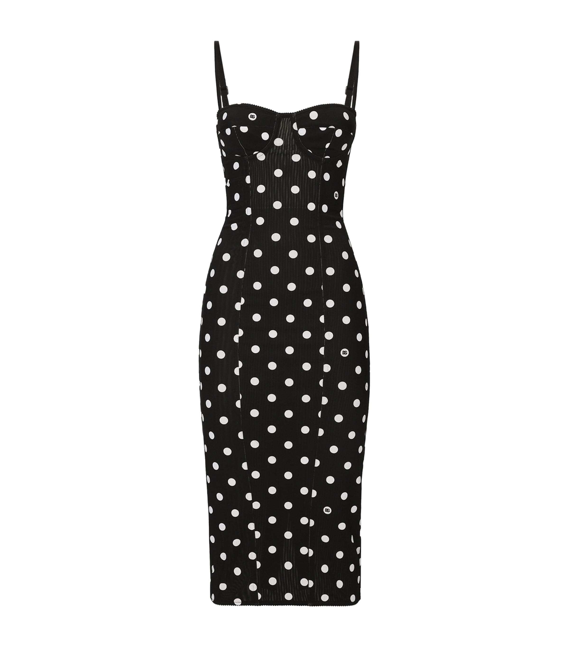 Shop Dolce & Gabbana Polka-dot Bustier Dress