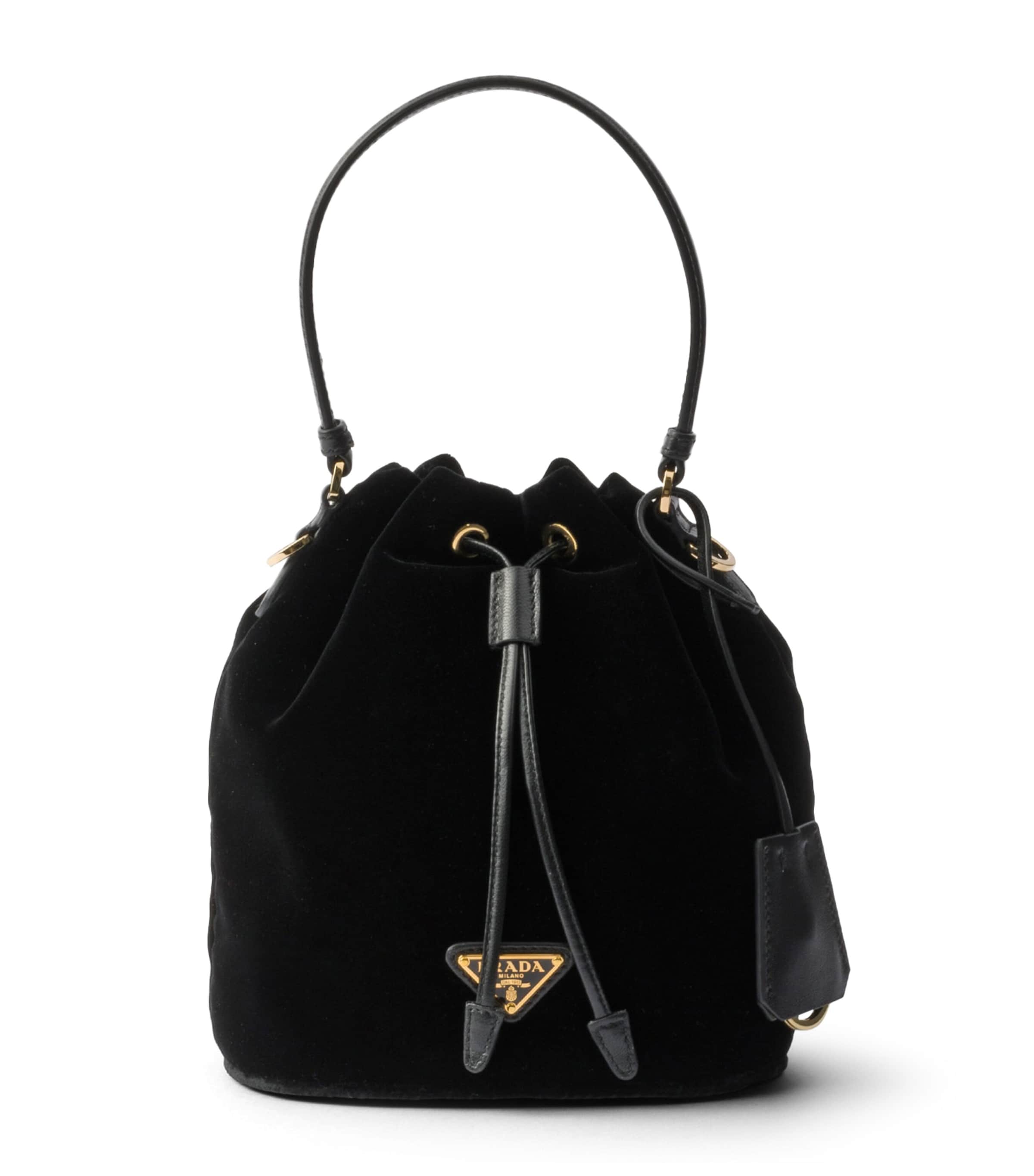 Velvet Drawstring Top-Handle Bag F0002 Image 1
