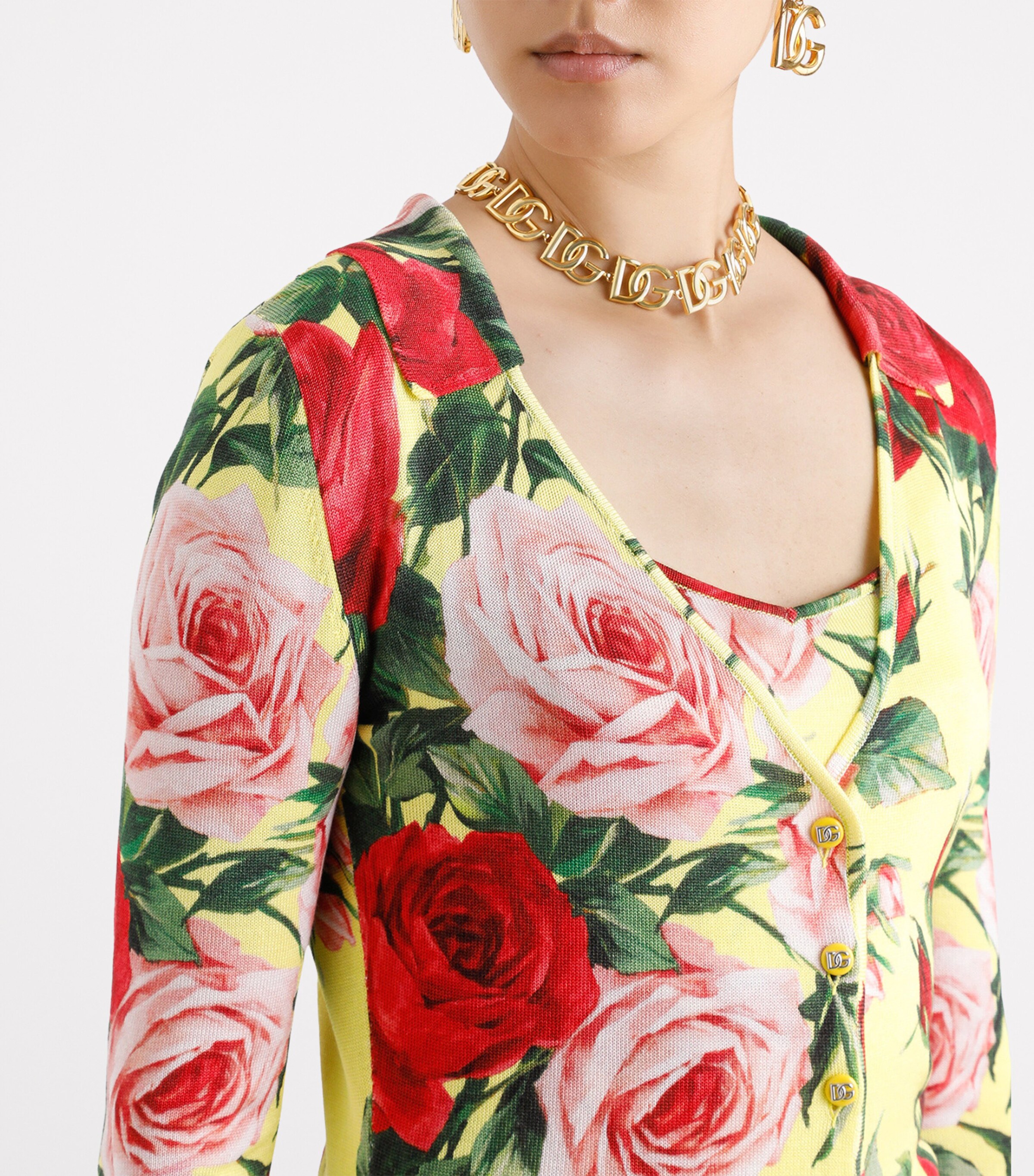 Silk Floral Cardigan HG5JD-BOUQUET Image 4