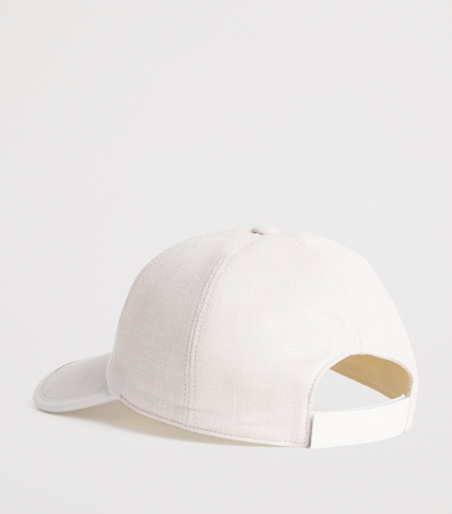Leather-Trim Baseball Cap SABBIA Image 3