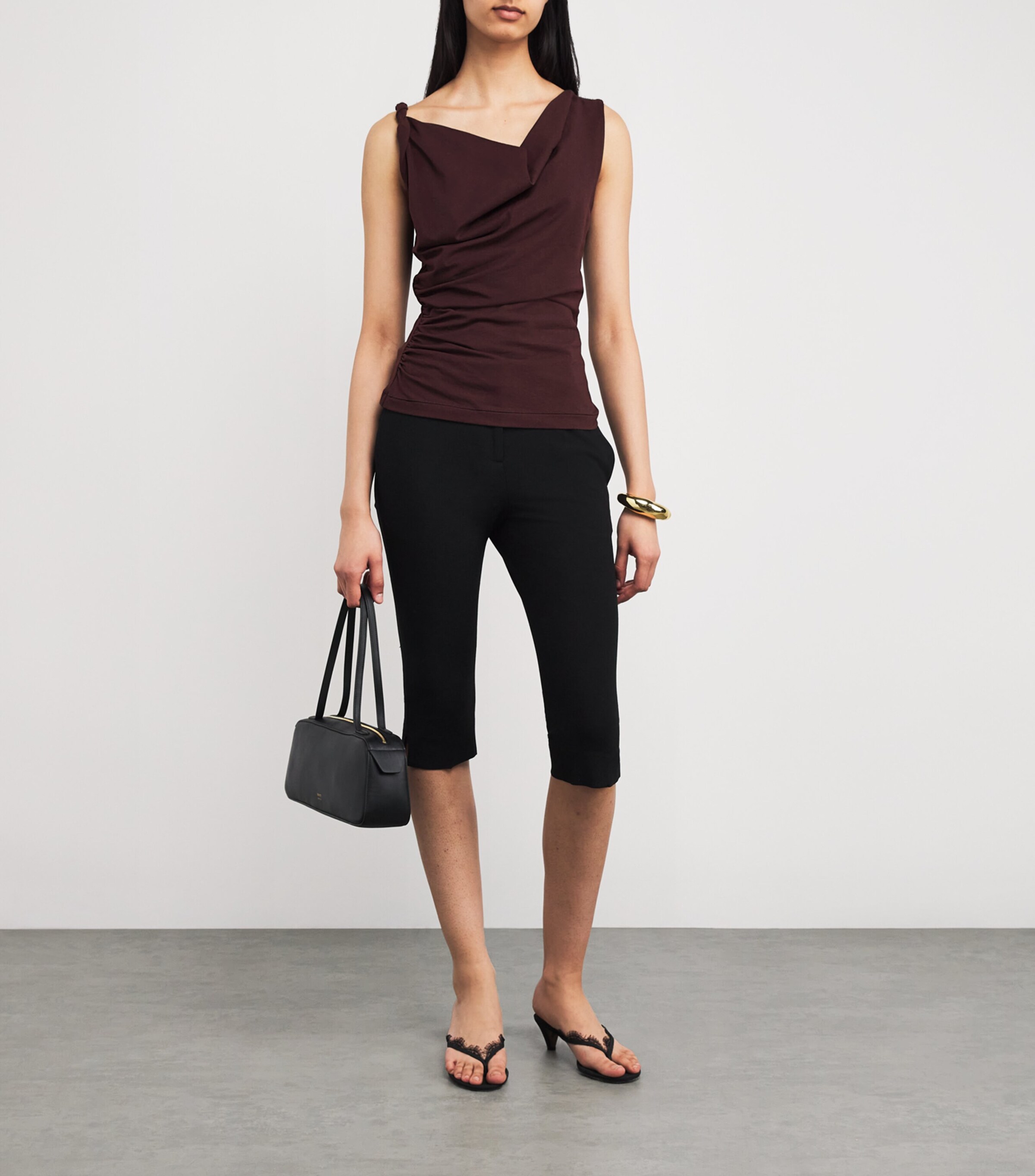 Stretch-Cotton Mara Top D80CHESTNUT Image 2