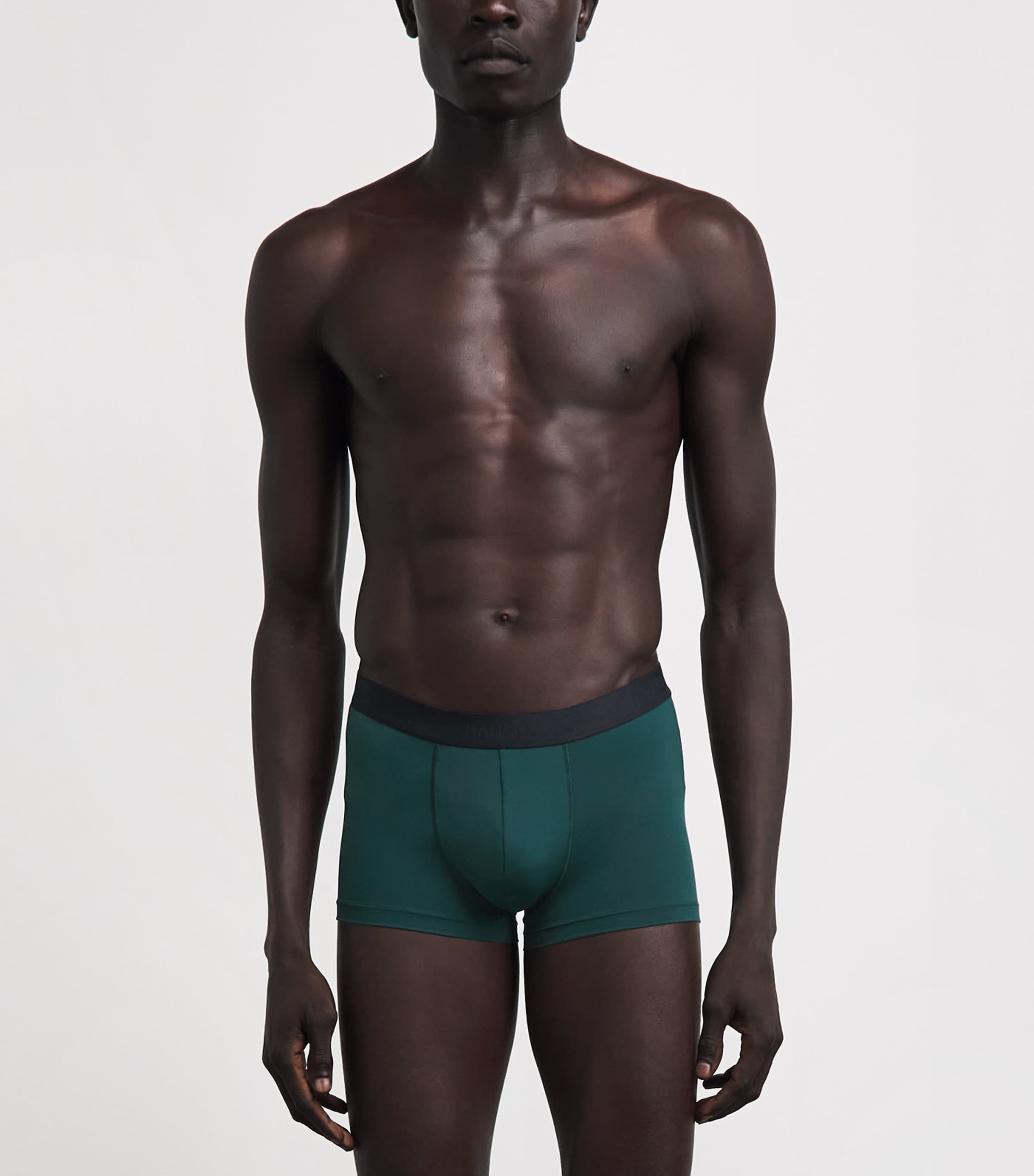 Hanro Mens Micro-Touch Boxer Briefs Pine Leaf Image 2
