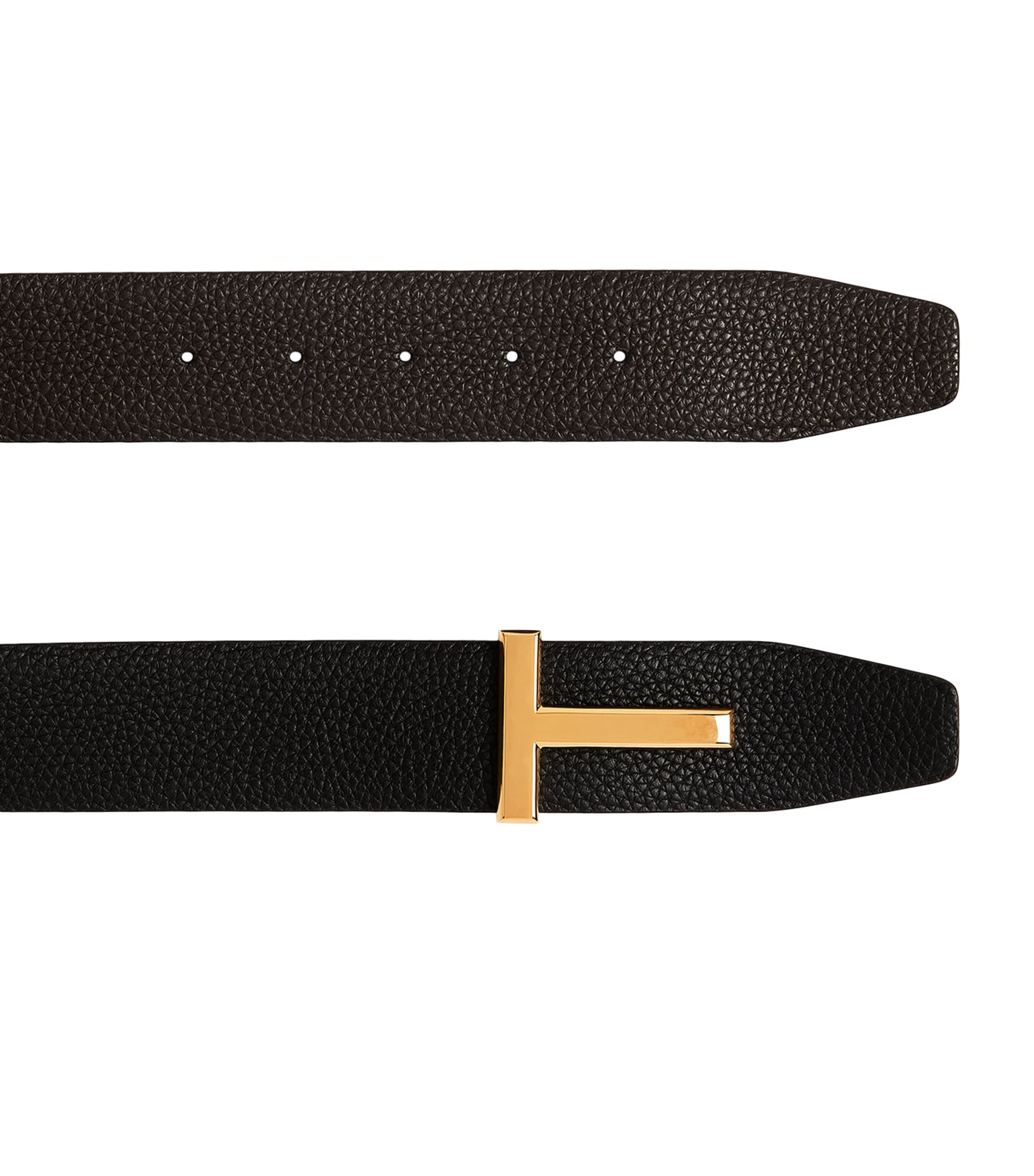 Leather Reversible T Icon Belt 3BN06 Image 4