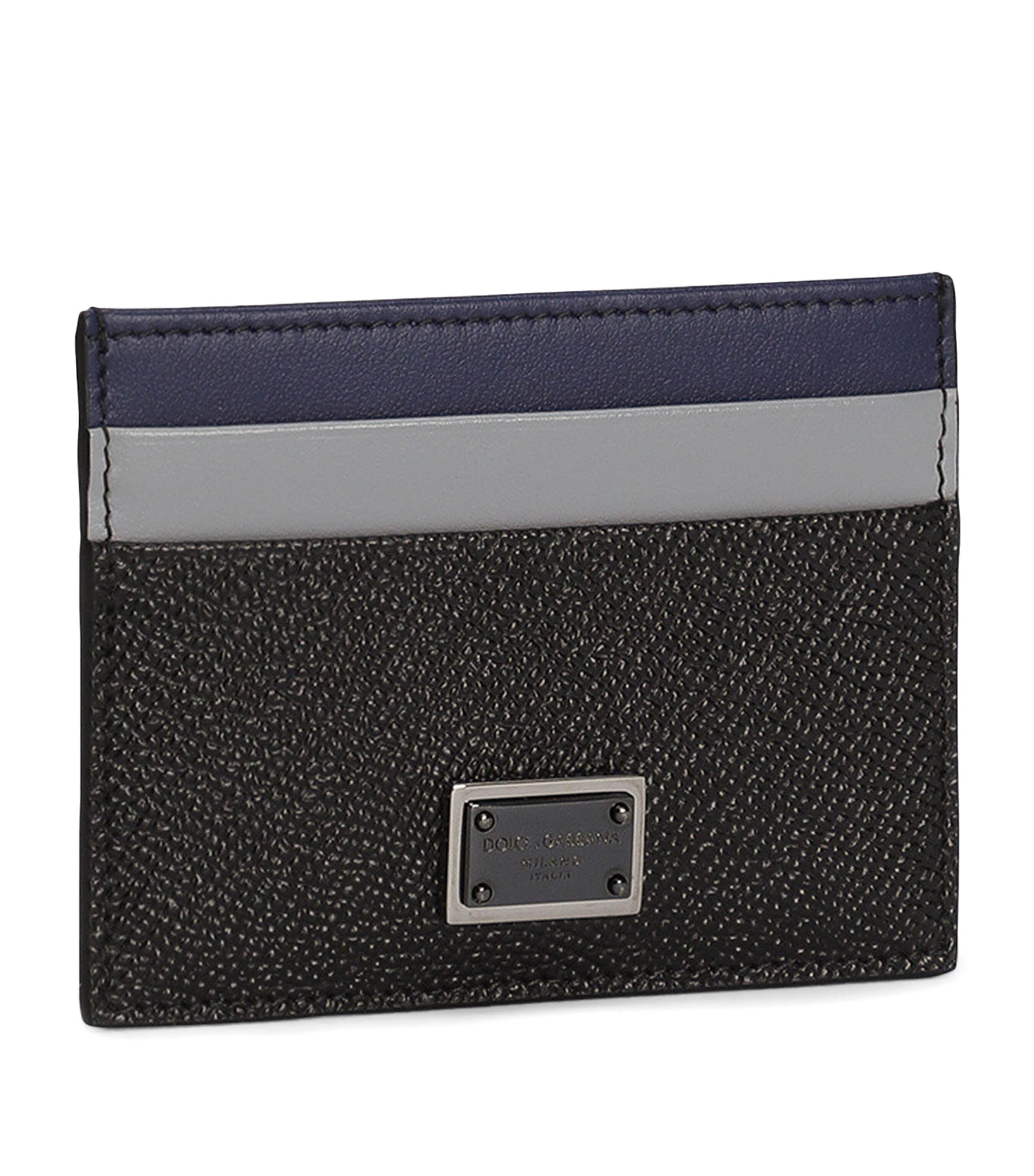 Dolce & Gabbana Leather Logo Plaque Card Holder