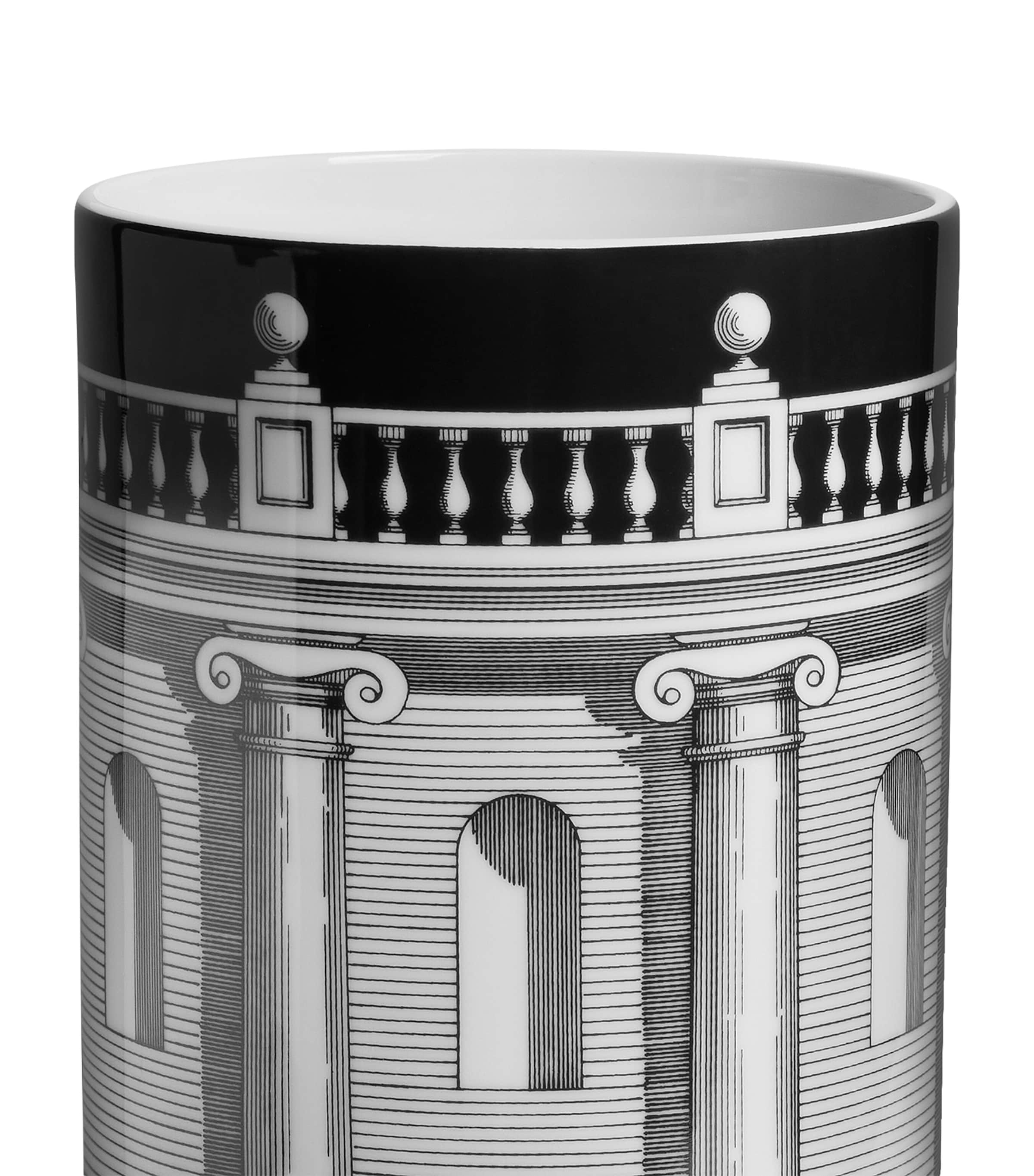 Fornasetti Medium Porcelain Casa con Colonne Vase (32cm) Image 4