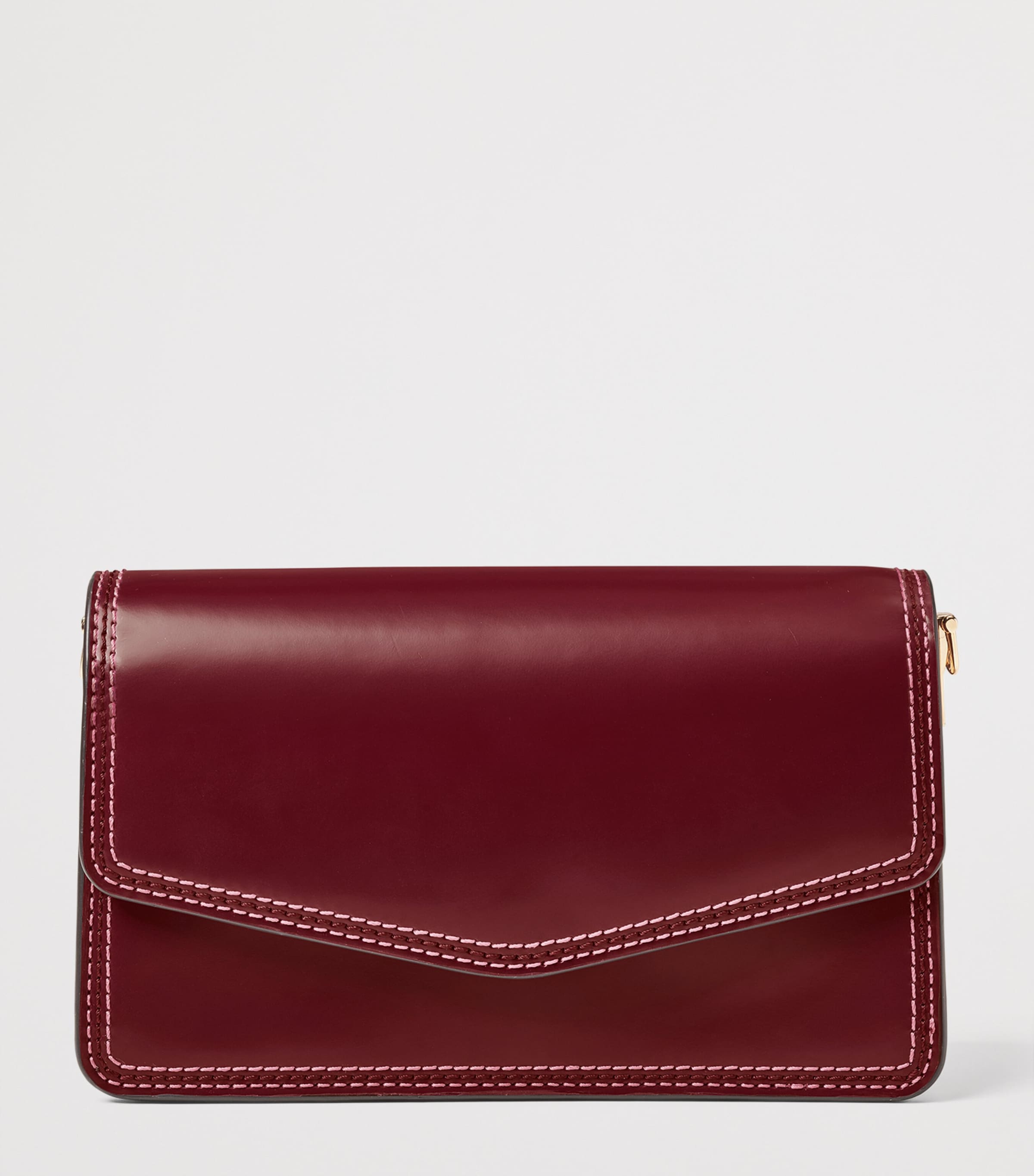 Leather Eliza Clutch Bag MERLOT Image 2