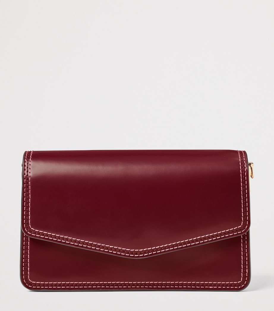 Leather Eliza Clutch Bag MERLOT Image 2
