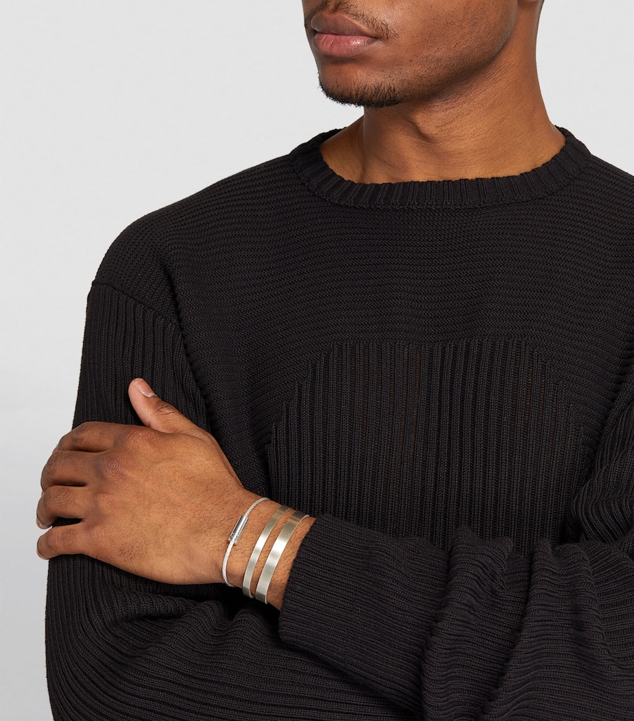 Le Gramme Sterling Silver Cable Bangle Silver Image 4