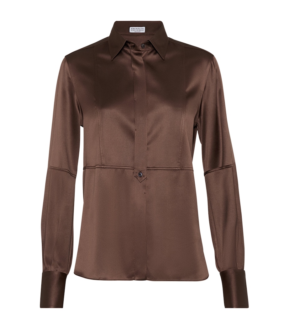 Stretch-Silk Satin Shirt C4280 Image 1