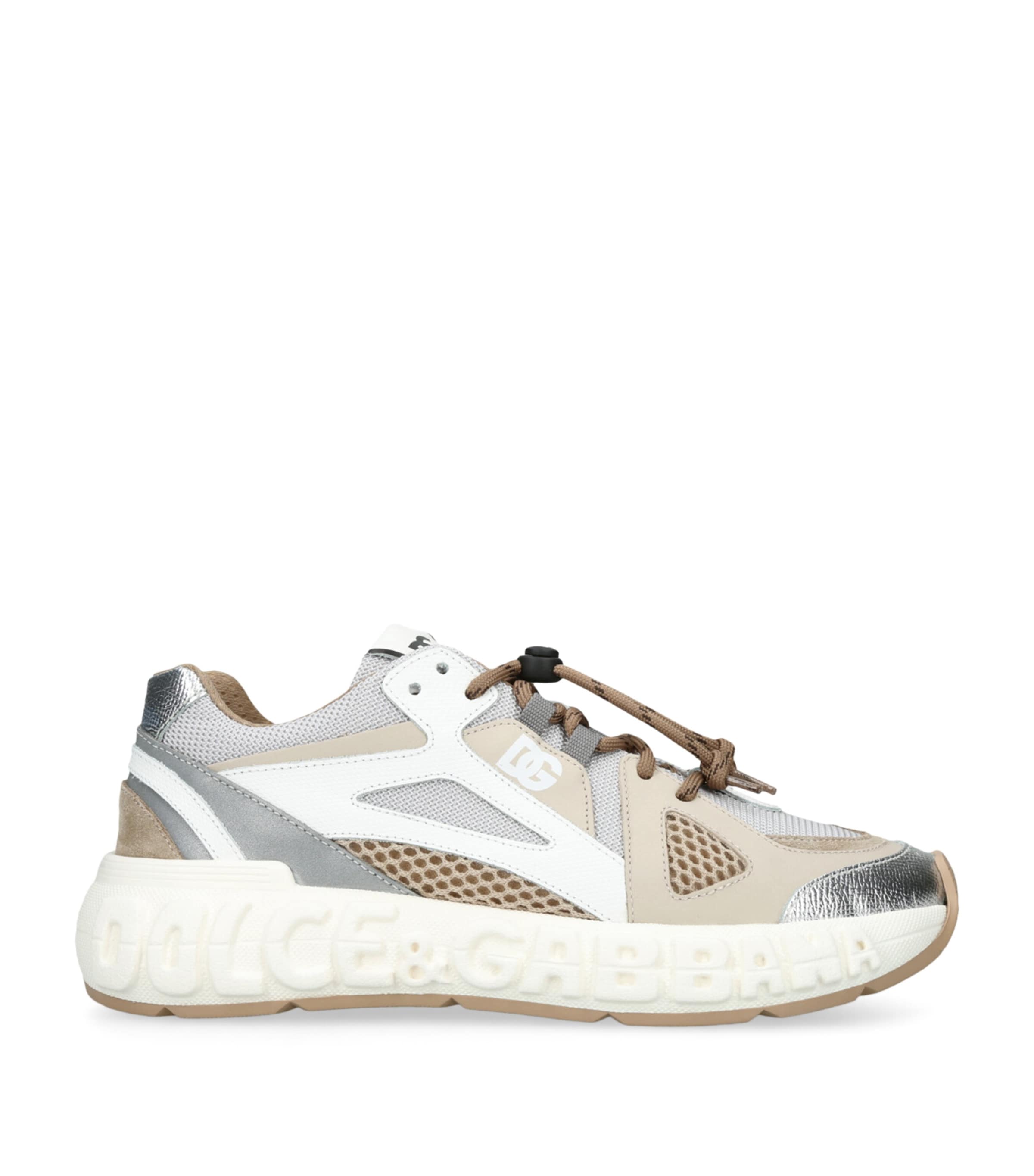 Dolce & Gabbana Kids Mesh Drawstring Sneakers | Kids New In | Boys Shoes | Trainers | Designers | Dolce & Gabbana