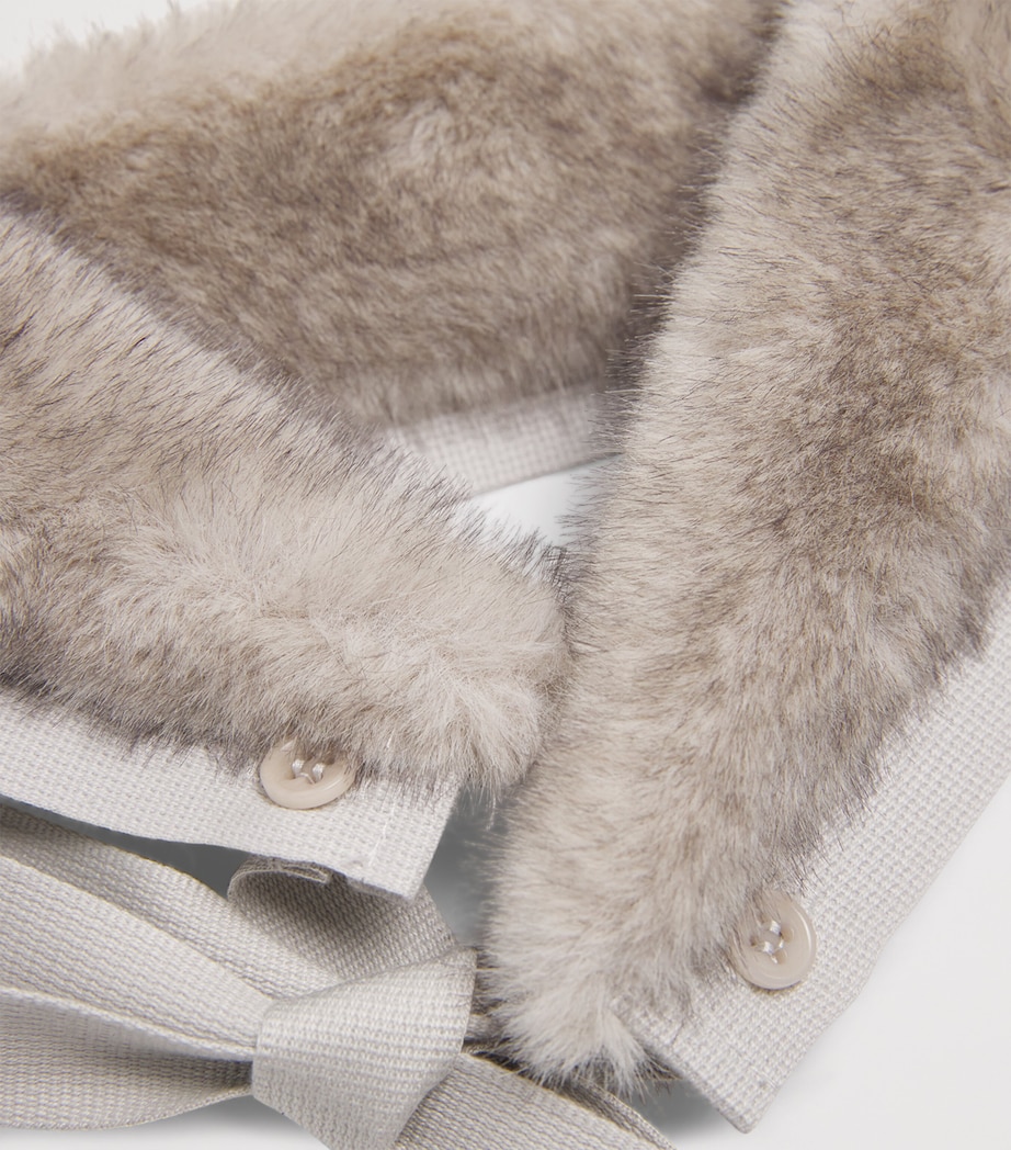 Faux Fur Hood Trim PEARL GREY Image 2