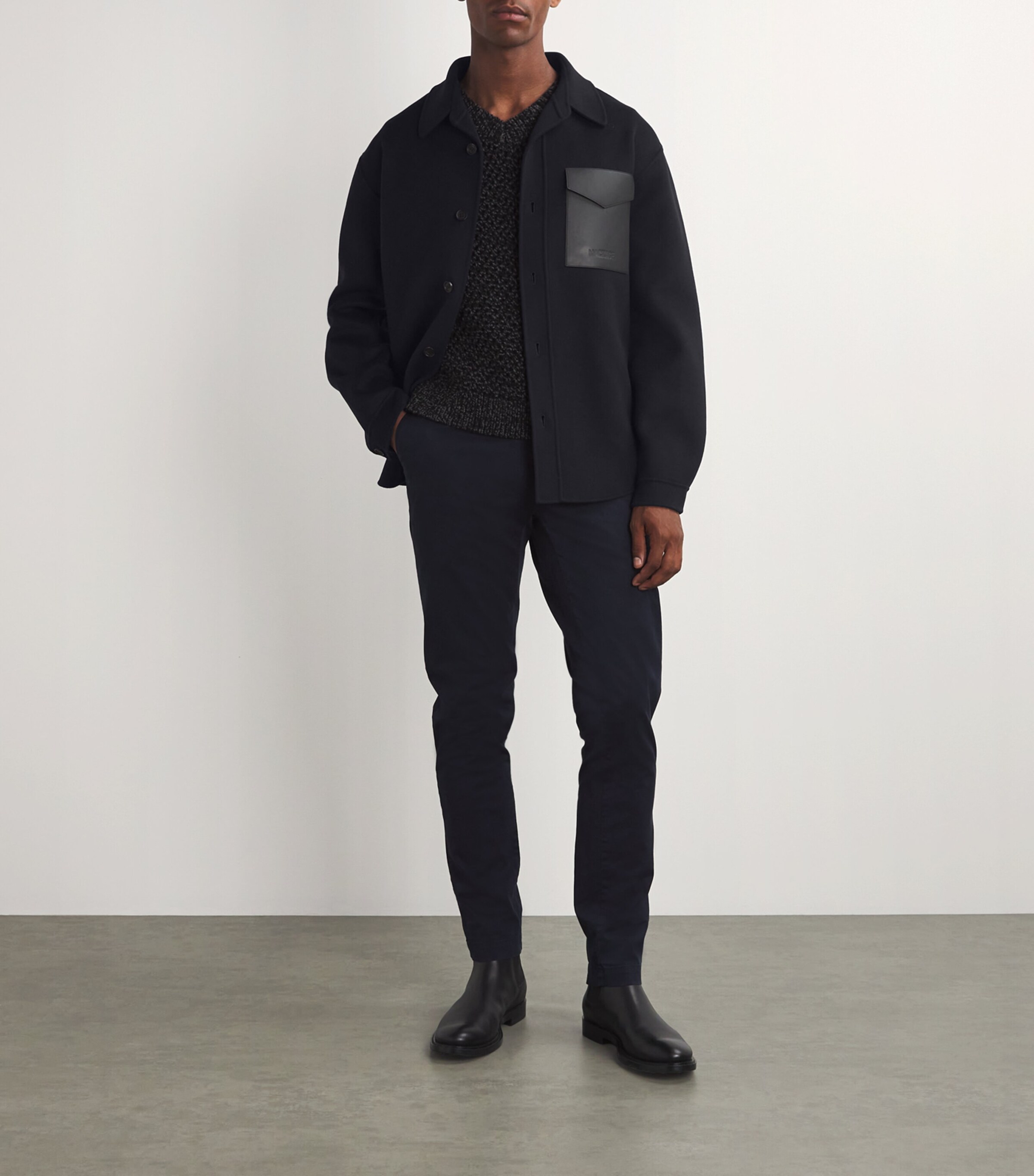Wool Emmanuel Overshirt NAVY Image 2