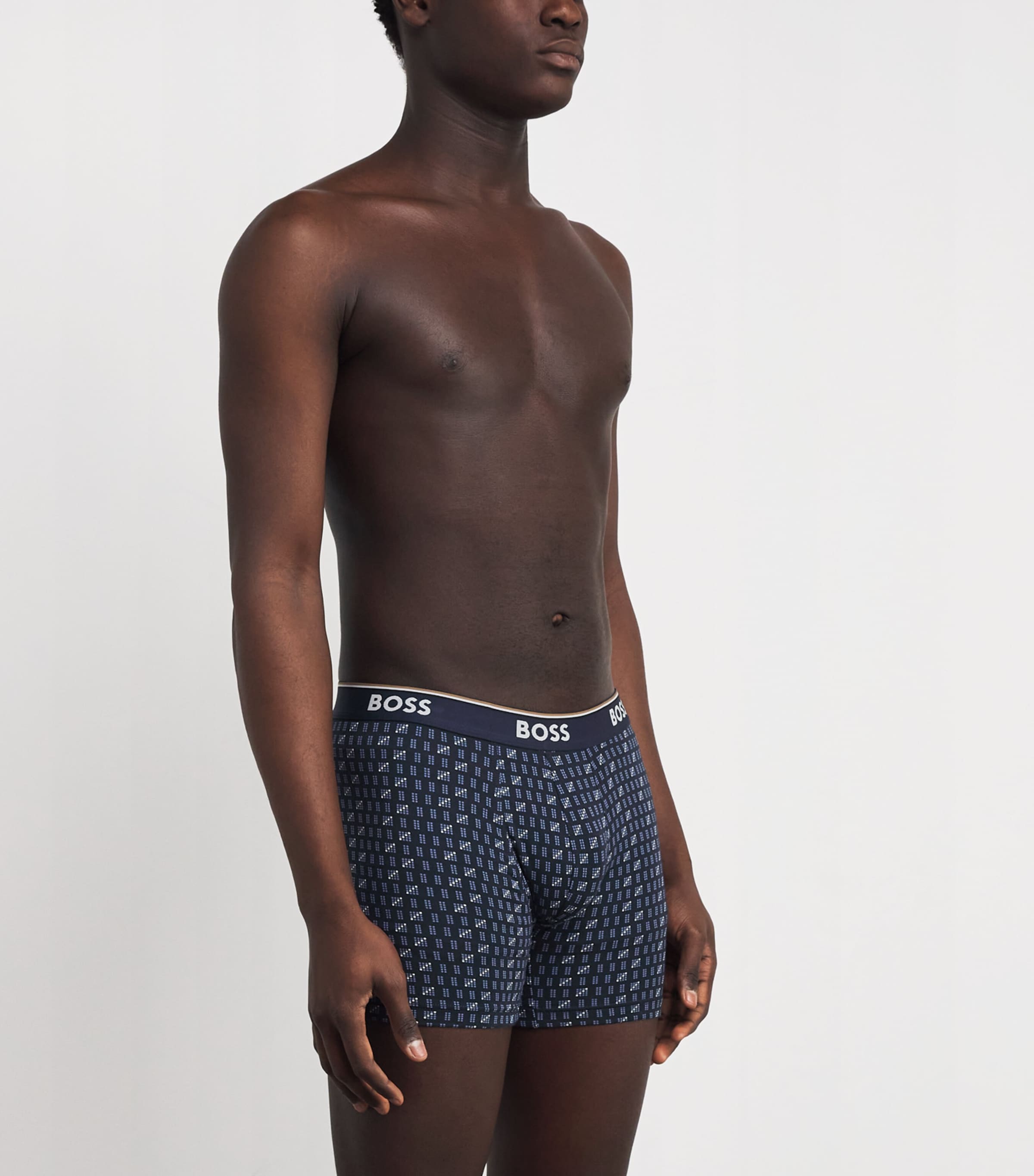 Stretch-Cotton Power Boxer Briefs (Pack of 3) OPEN BLUE460 Image 2