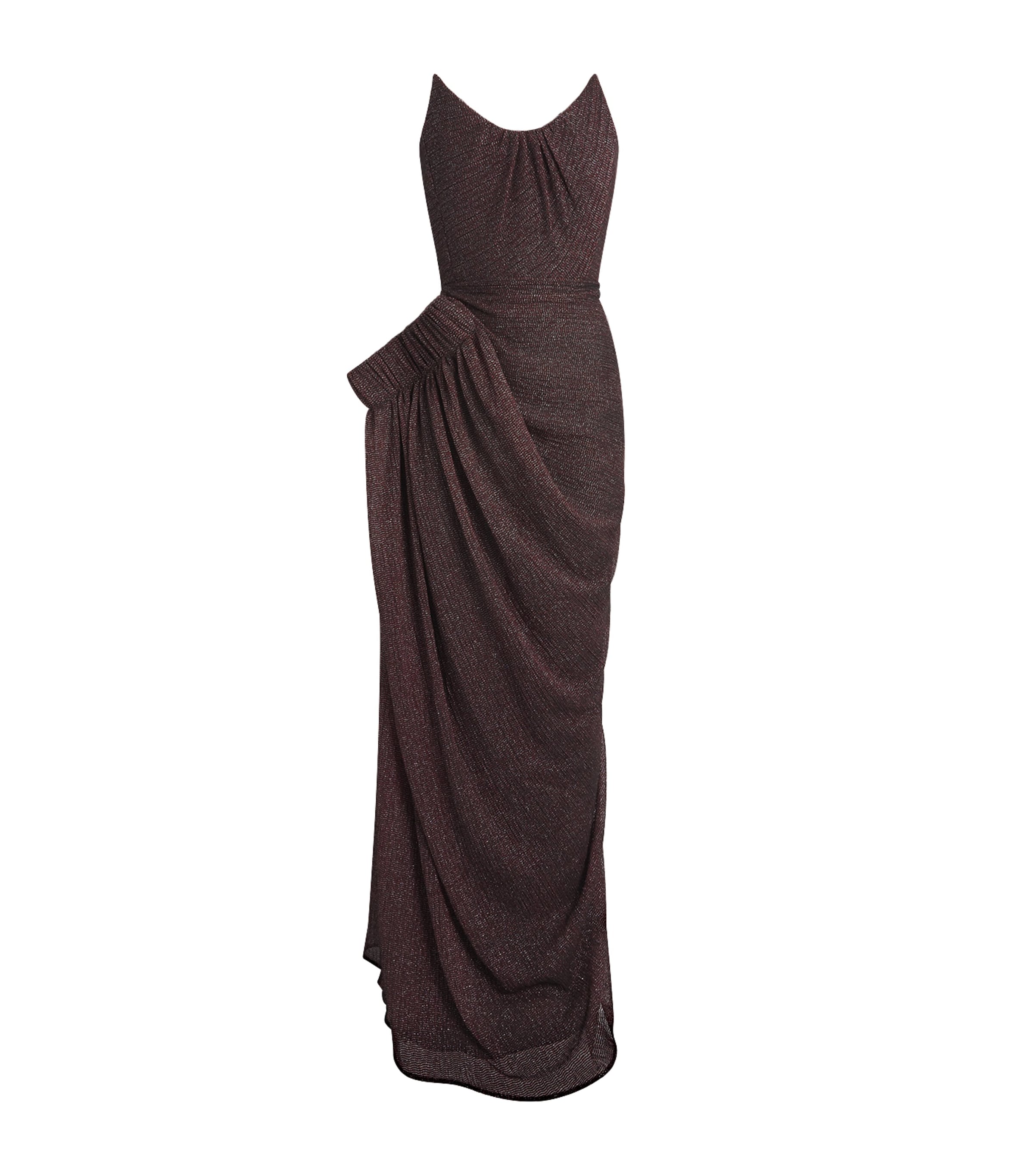 Maticevski Lexicon Strapless Gown In Burgundy