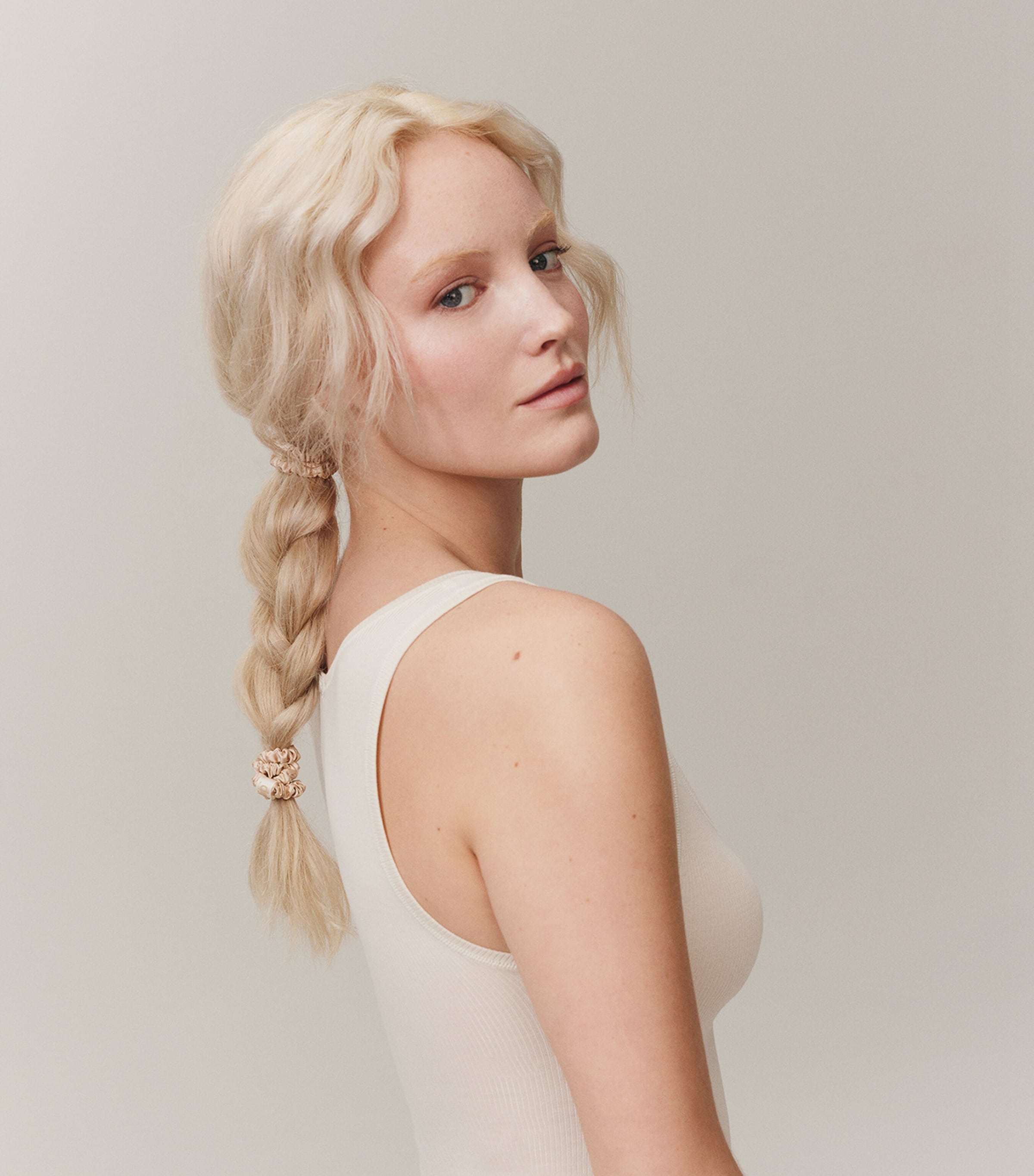 Pure Silk Skinny Scrunchies (Set of 4) BLONDE Image 5