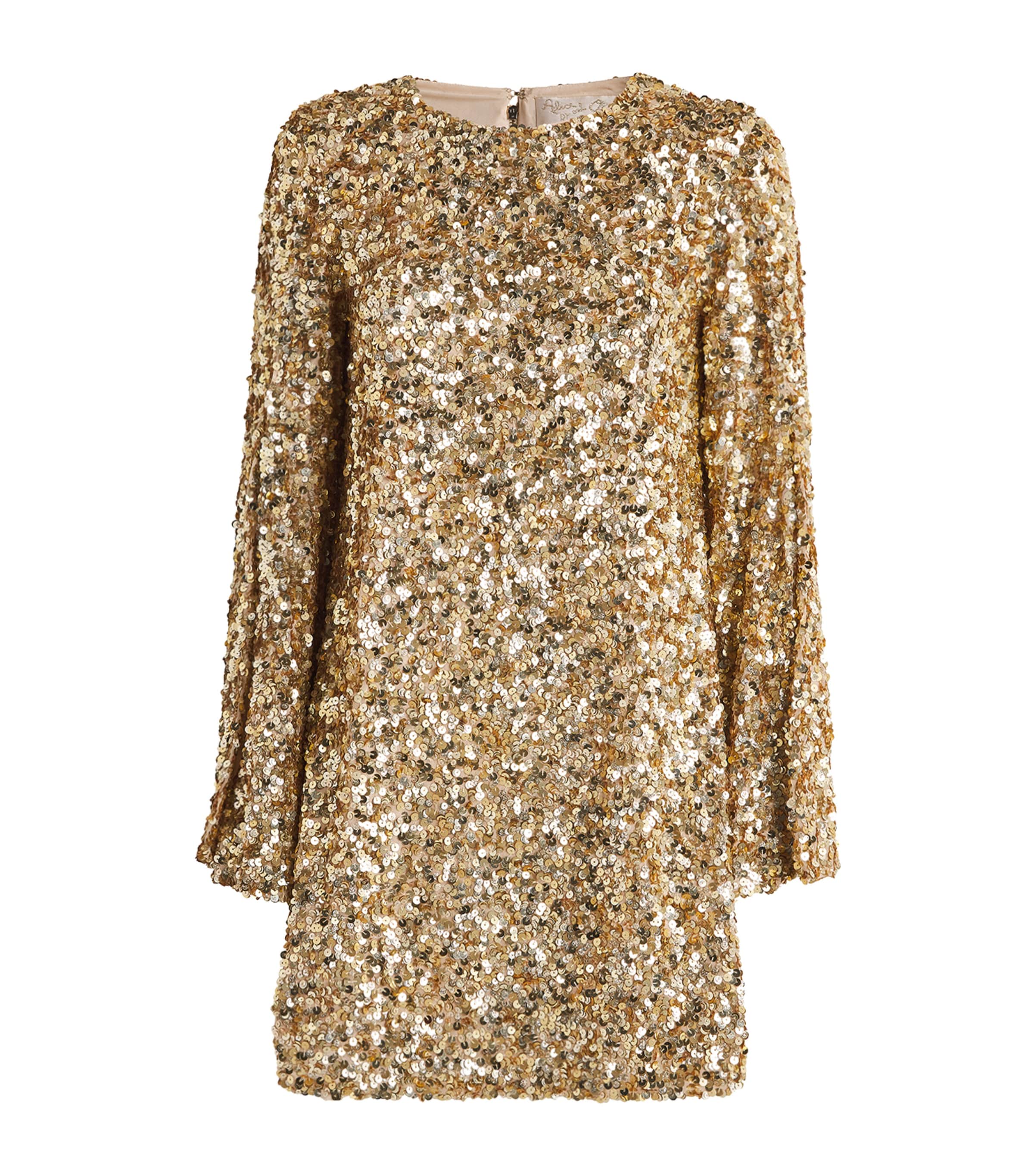 Sequinned Eleonora Mini Dress D103 CHMPGNE/PLE GLD Image 1