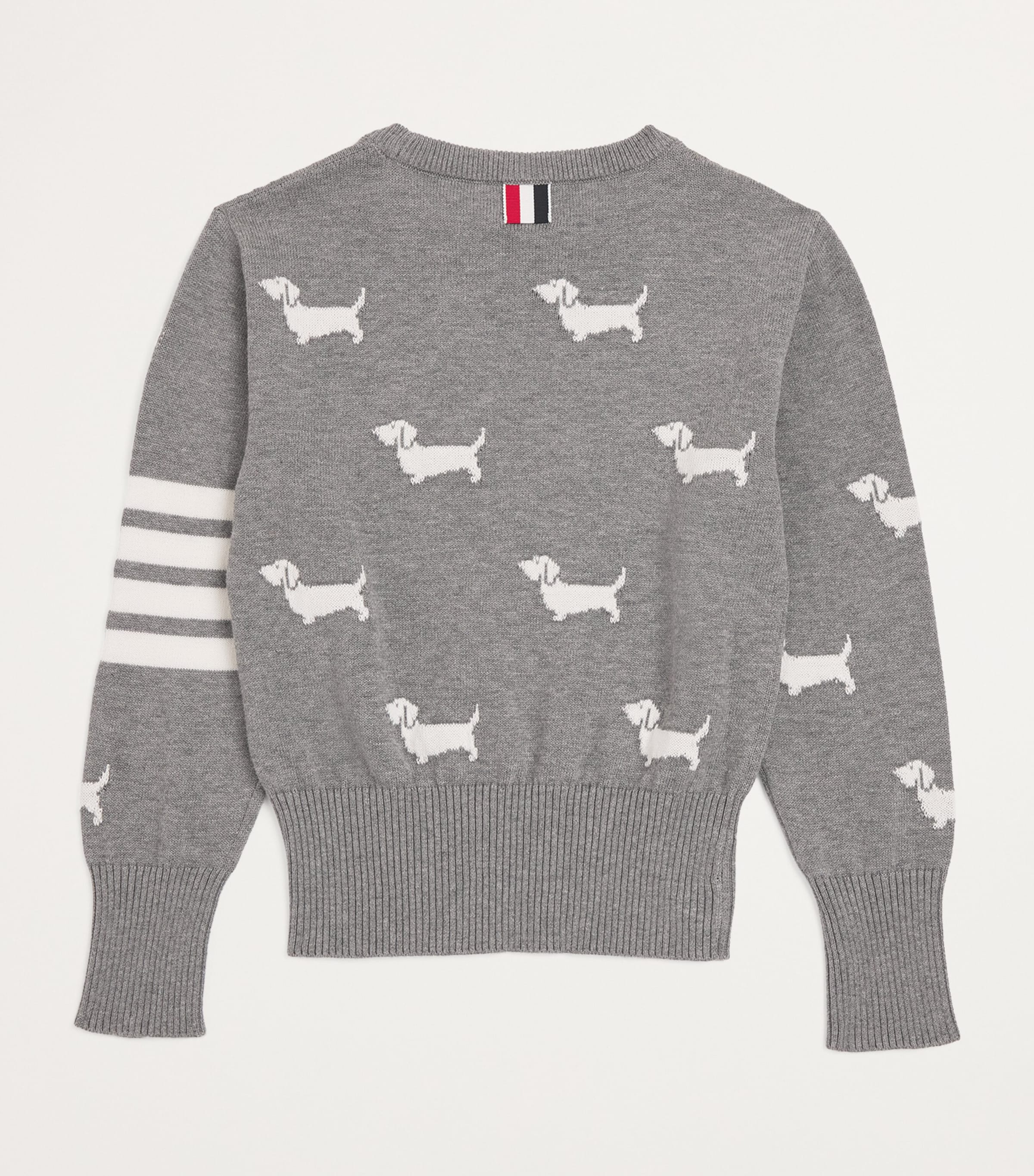 Cotton Dog Print Sweater (2-12 Years) LT GREY Image 2