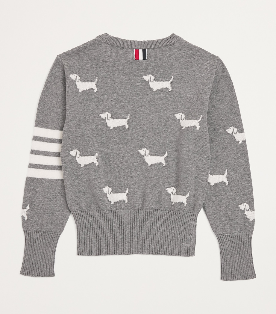 Cotton Dog Print Sweater (2-12 Years) LT GREY Image 2